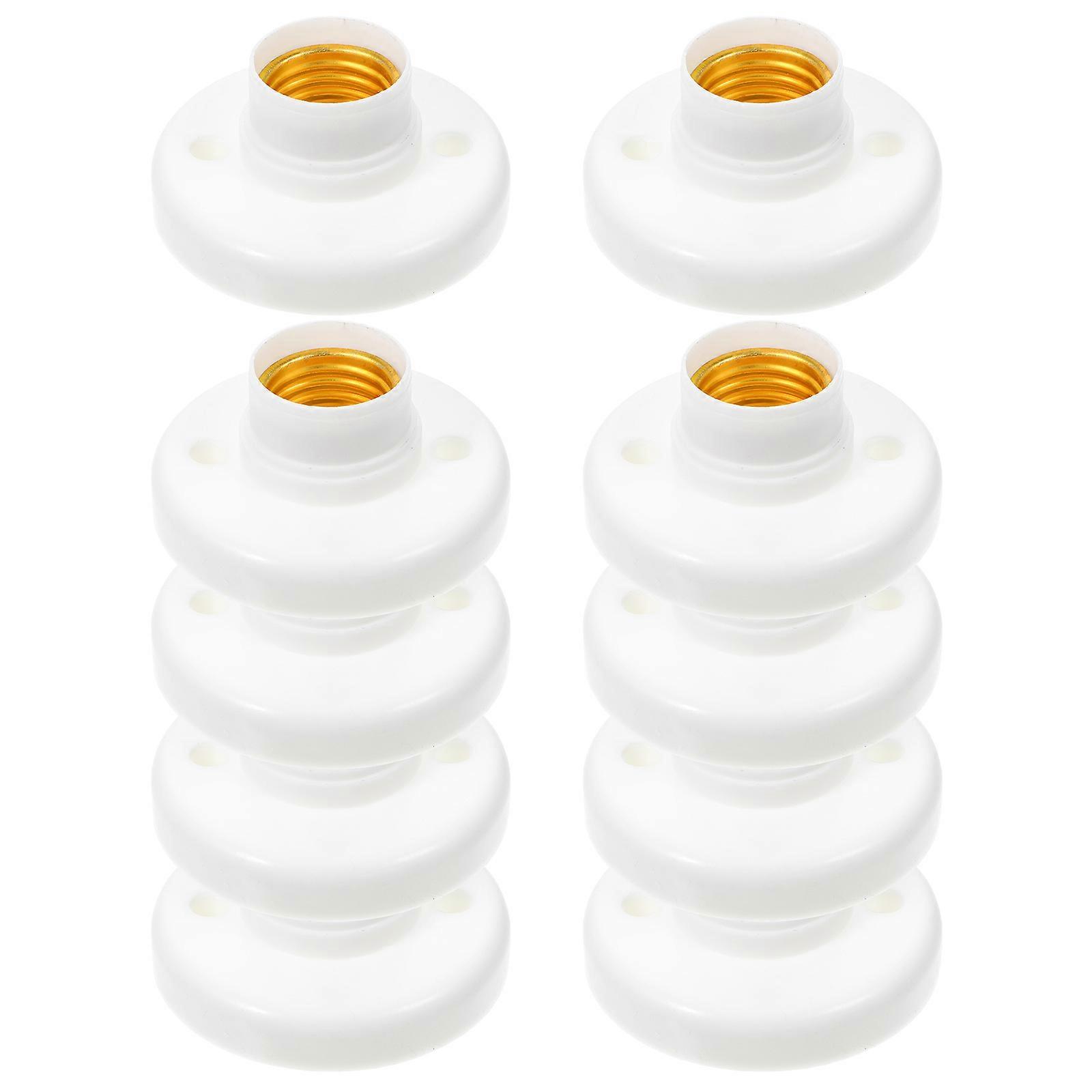 10pcs Light Bulb Socket  Ceiling  Lamp Base Light Screw Base Desktop Light Base Replacement