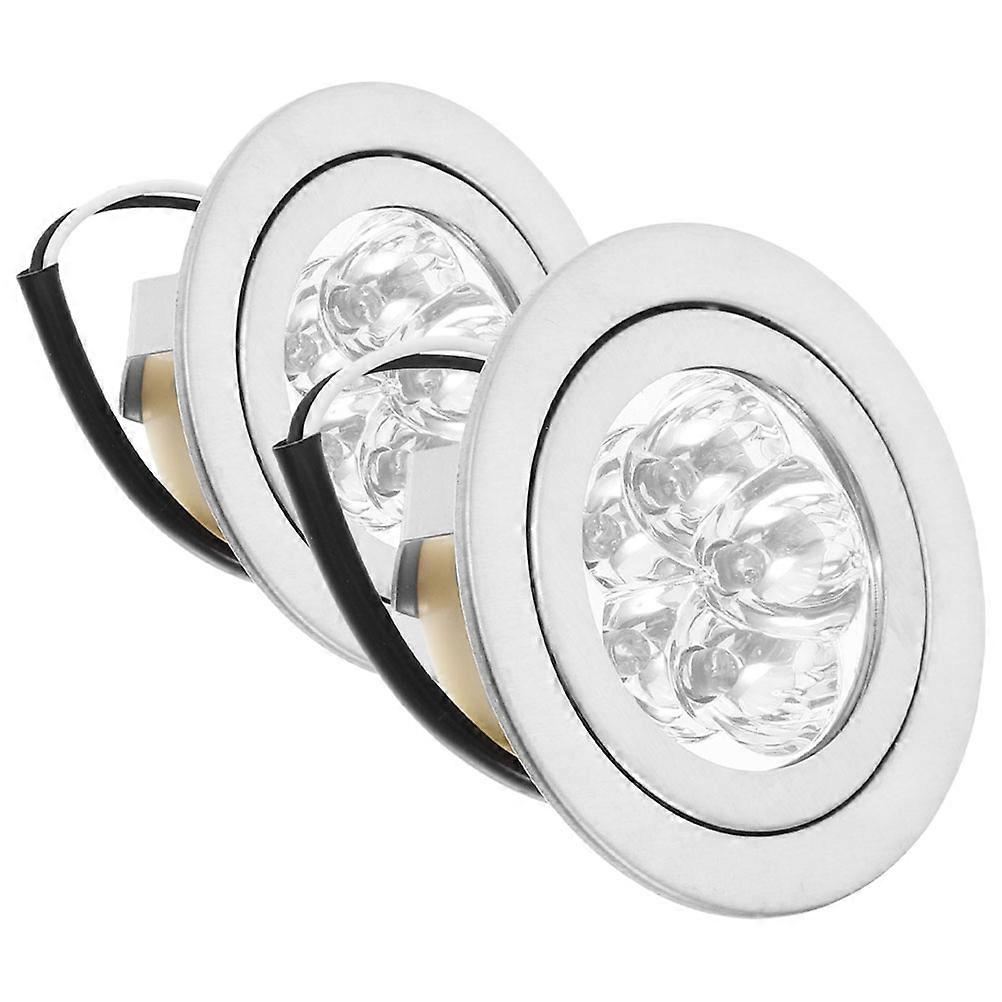 Range Hood Light Bulbs Bright Illumination Easy Replacement 2Pcs Silver Round Design For Kitchen Appliance