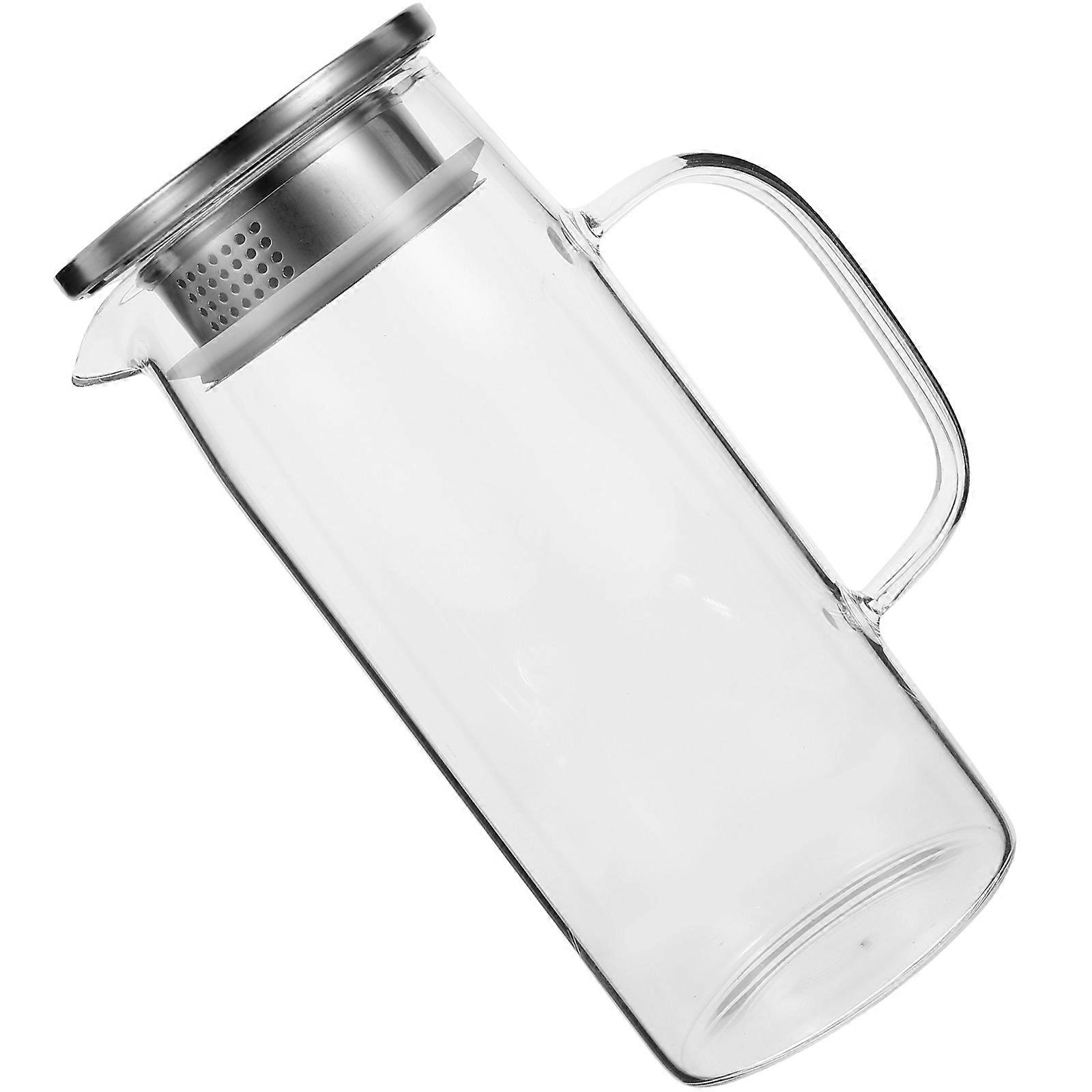Glass Pitcher Hot/cold Water Jug Juice Iced Tea Beverage Large Capacity Kettle