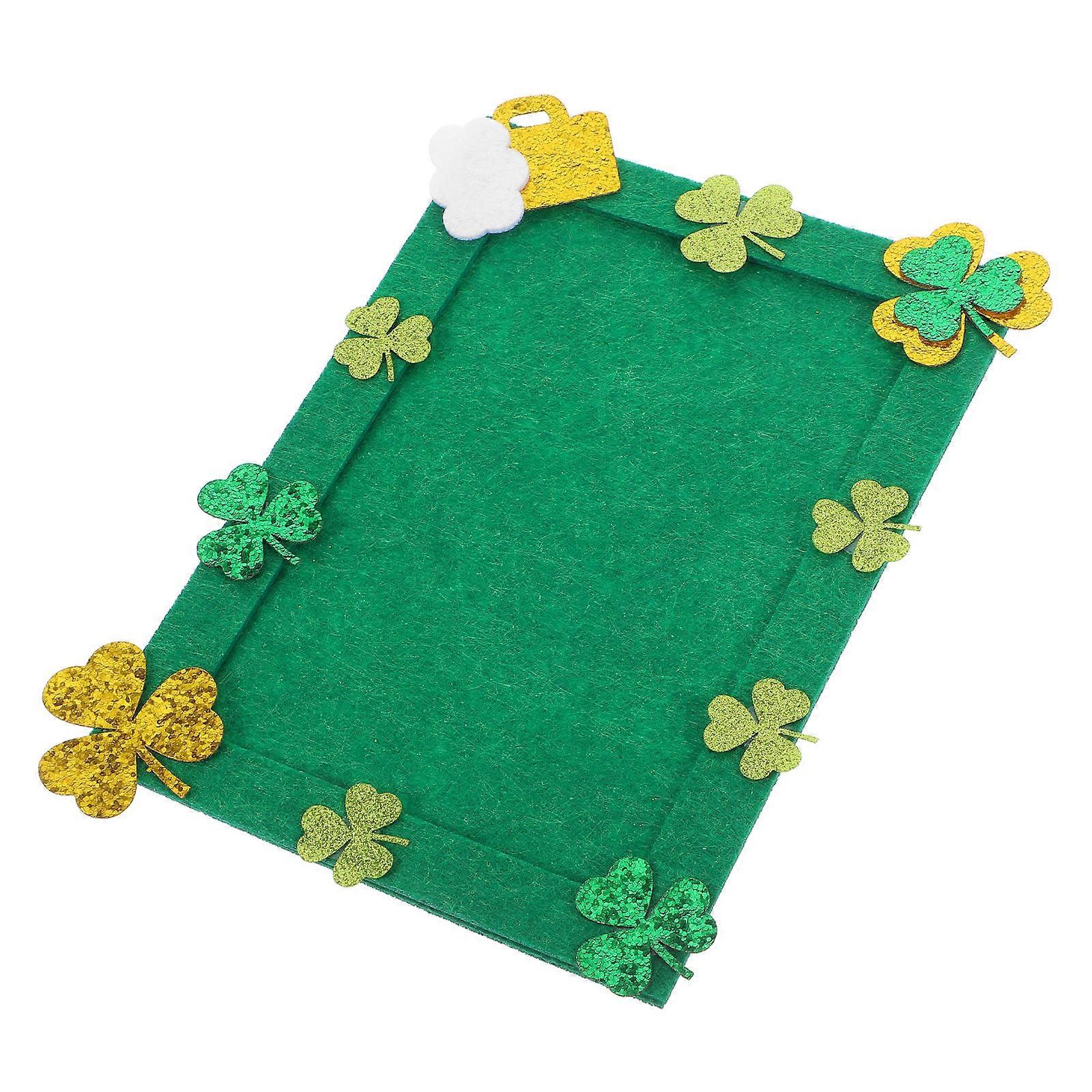 Irish Festival Photo Frames St Patricks Green Non Woven Fabric Rectangular 1 Set For Classroom Activities And Party Favor