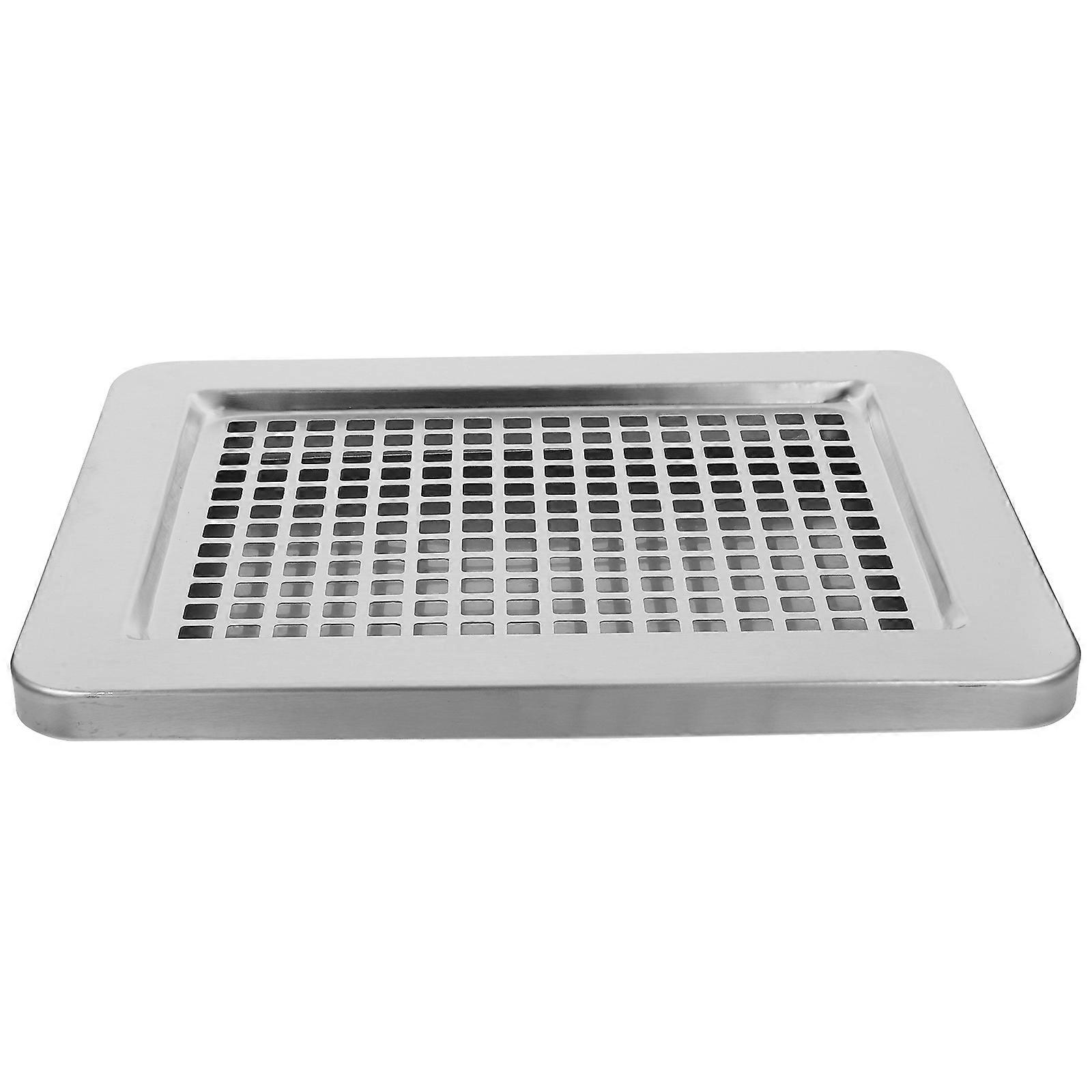 Sturdy Stainless Steel Trash Can Grid Lid with Silver Tray Set for Mason Jar 1 Piece