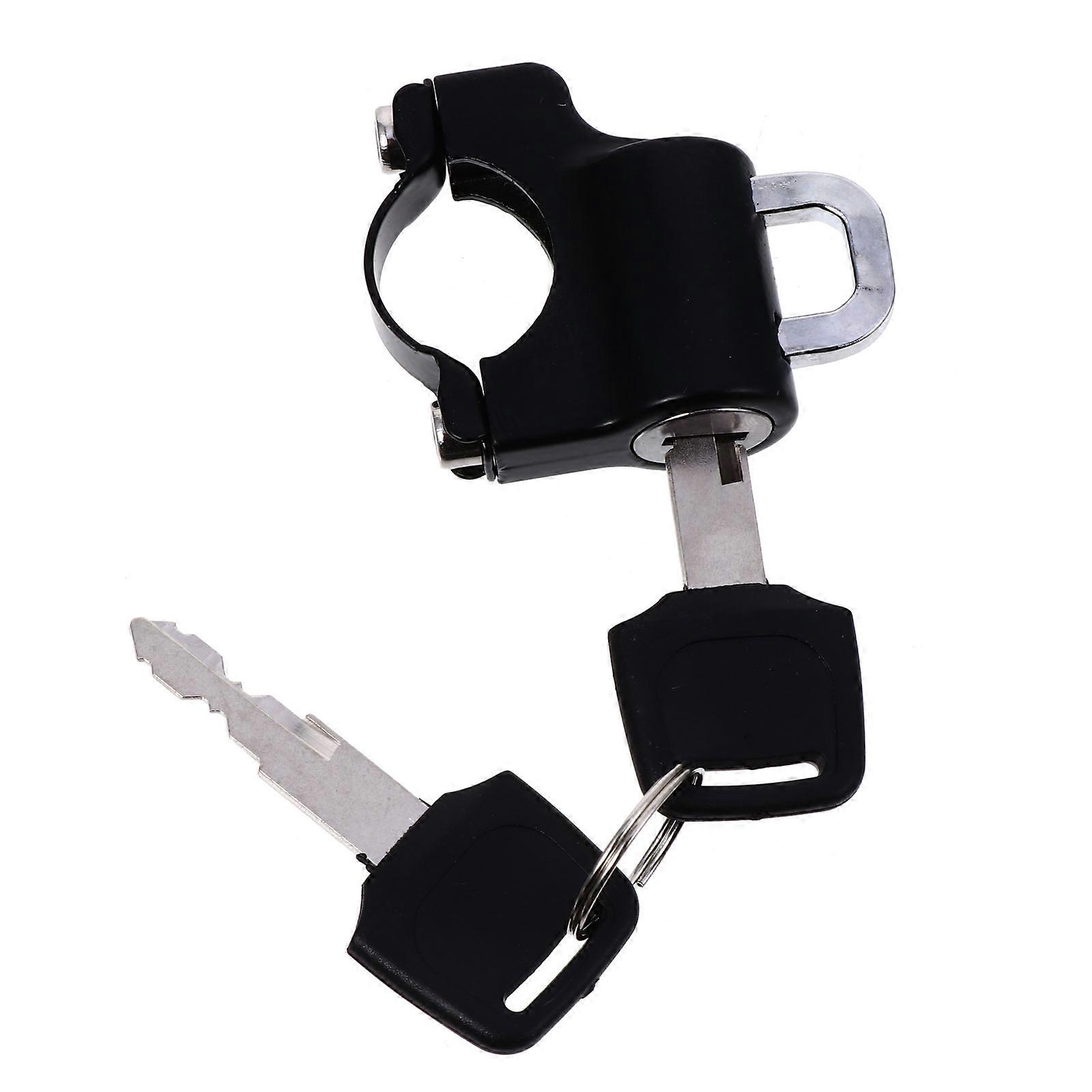 Black Zinc Alloy Lock for Handlebar with Thickened Cylinder and Head 1 Set