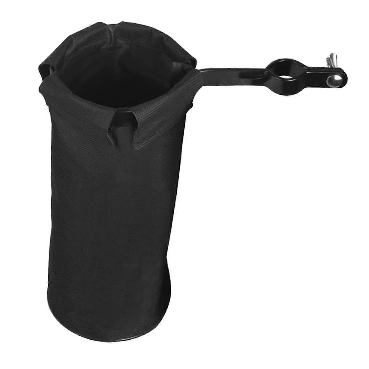 Drumstick bag made of Oxford fabric, durable drumstick holder with metal clip for drum set and microphone stand, accessory for musicians.