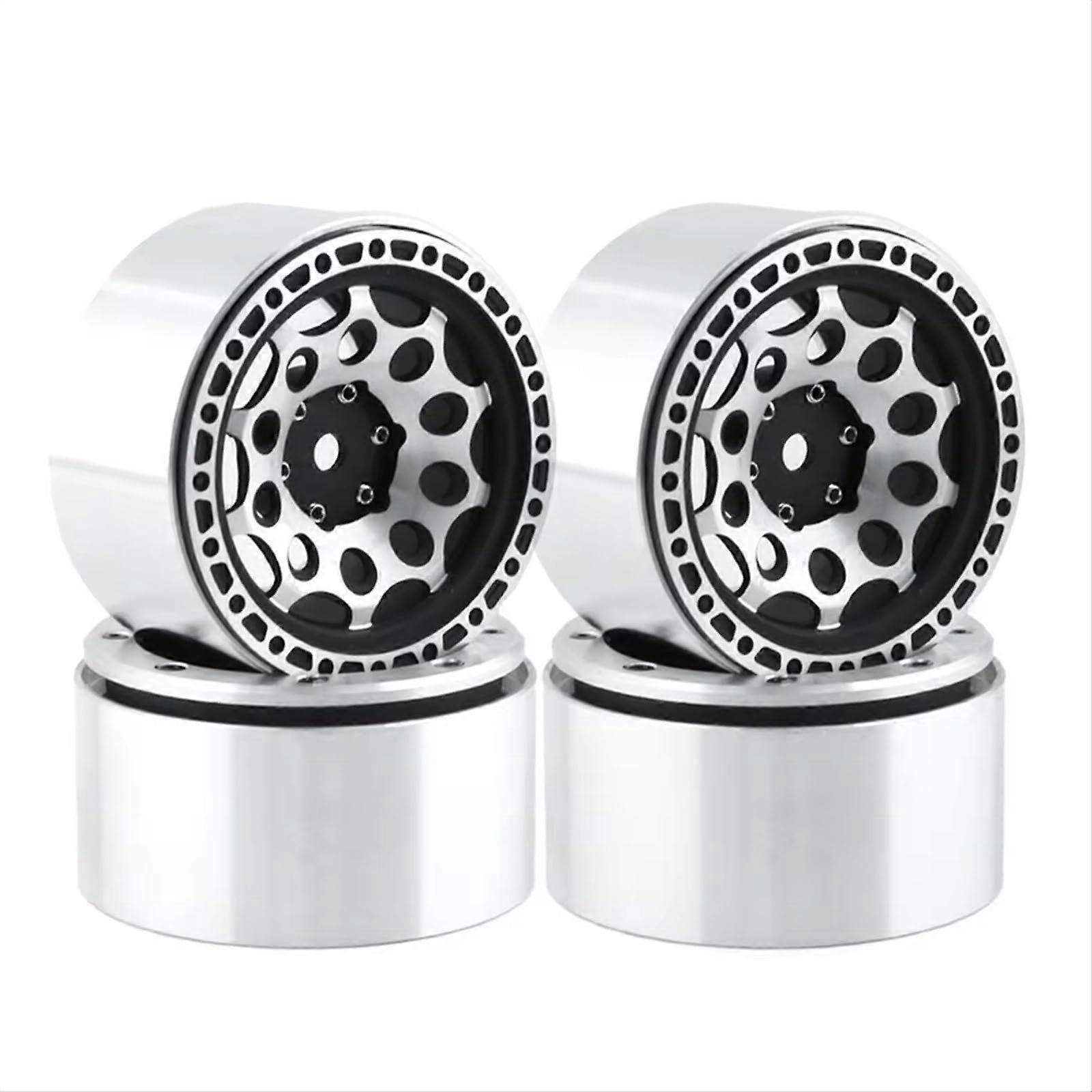 RC Tires Compatible With SCX10 TRX4 2.2Inch Alloy Wheels 1/10 For Climbing Car Locking Tire Wheels, Upgrade Parts