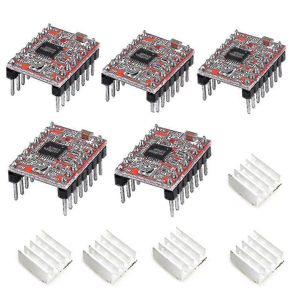 2025 5pcs A4988 Stepstick Stepper Driver Module With Sink For 3d Printer Reprap Suitable