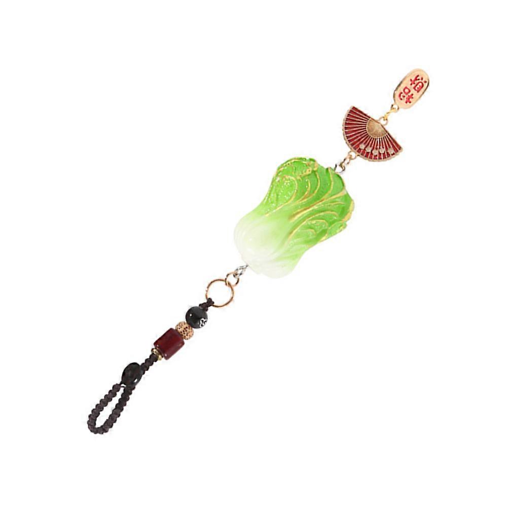 Compact Design Resin Cabbage Hanging Ornament For Keys Bags And Car Multi Color 1Set