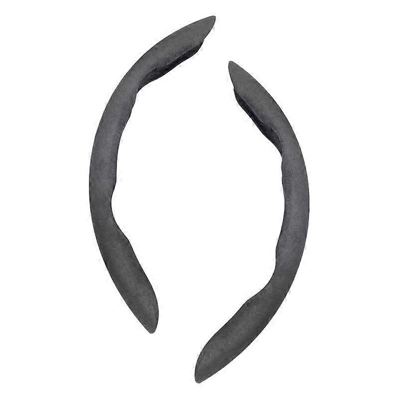Steering Wheel Cover for Dodge Nitro 2007-2010 Suede Segmented Non-Slip Gray