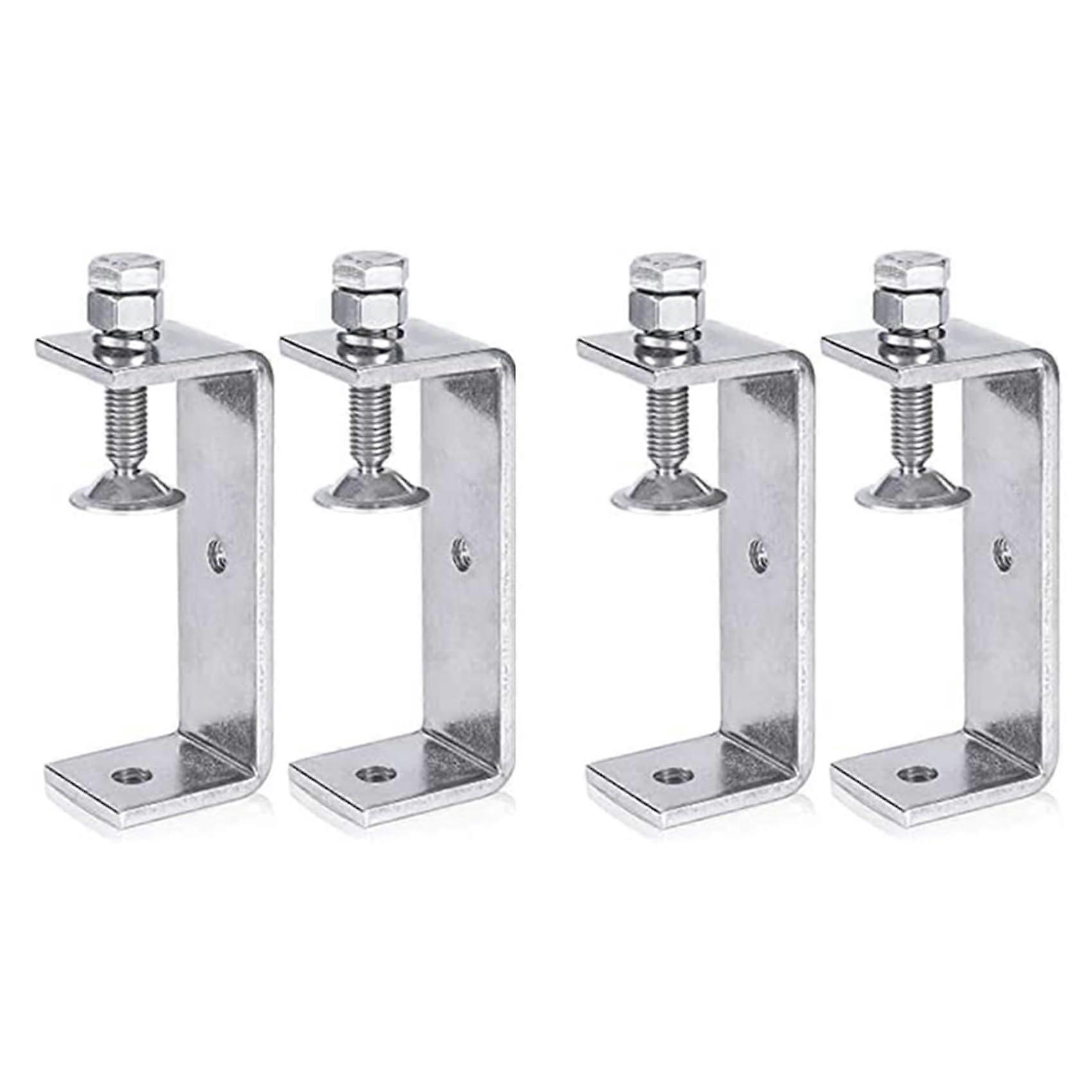 Heavy Duty Metal C Clamp Woodworking Clamp with Wide Jaw Openings (100mm) Pack of 4