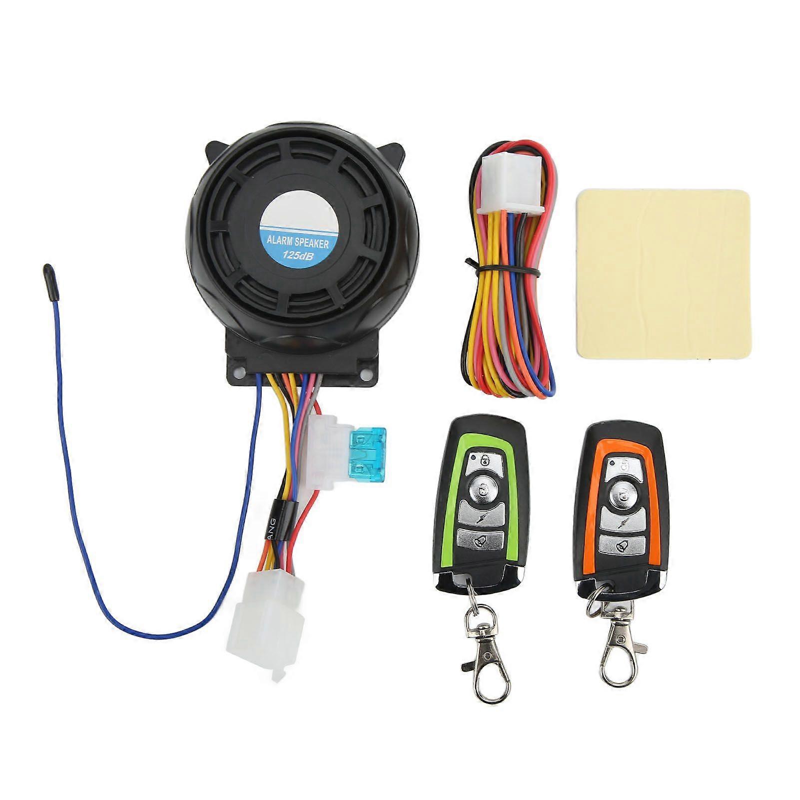 Motorcycle alarm system with remote controller for bike anti theft