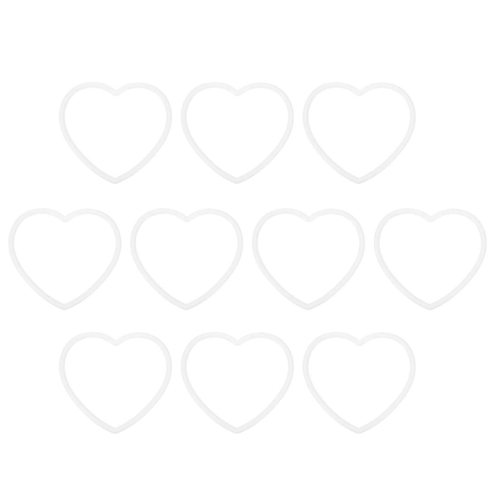 Plastic Dream Catcher Ring Heart Shaped Macrame Ring Diy Projects Home Decor 10Pcs