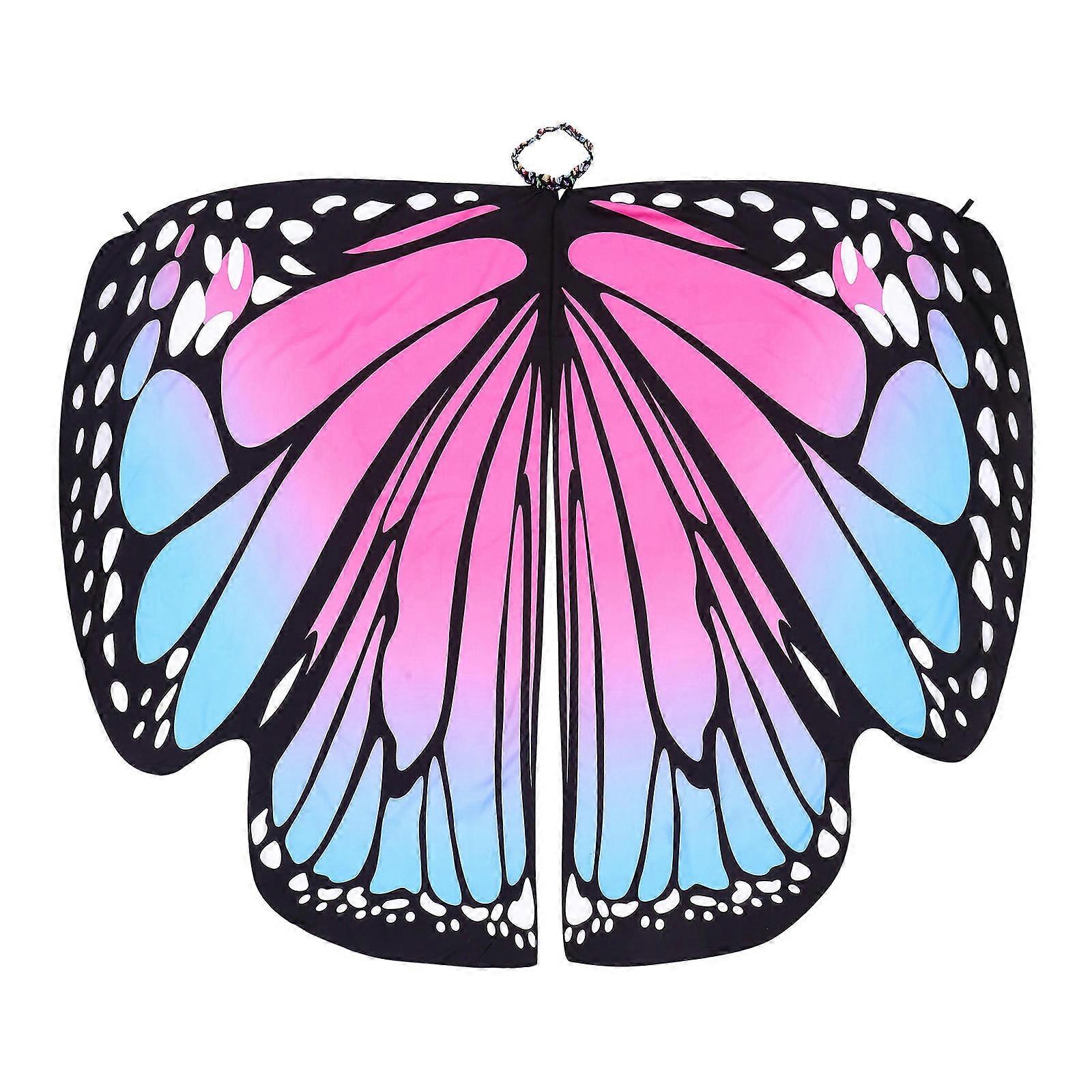 Butterflies Wing Shawl Costume Designed For Outdoor Play For Females In Multi Color Featuring Cosplay 1Pack