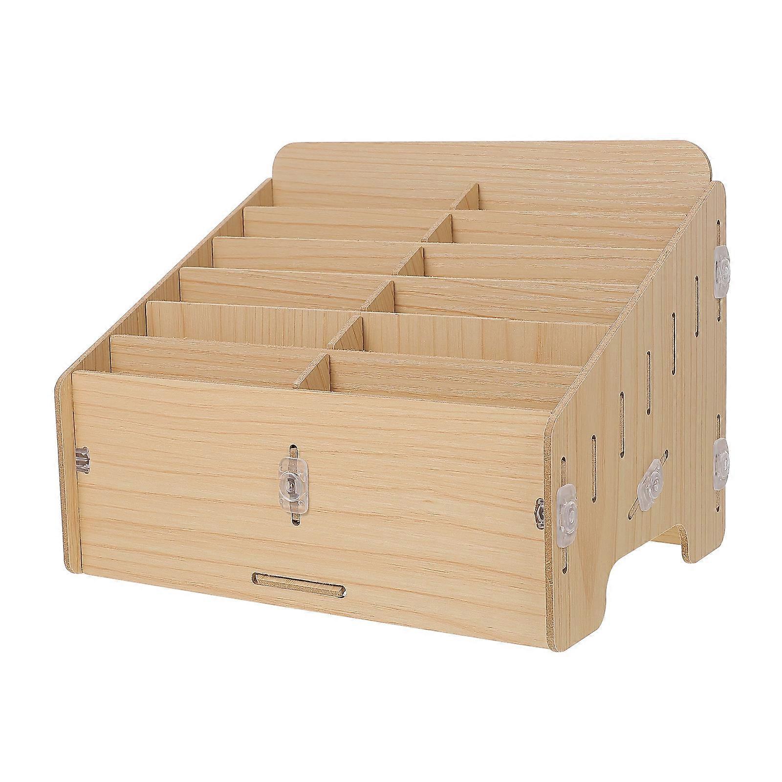 Yellow Storage Box for Office Supplies Made of Synthetic Material Very and Easy to Assemble