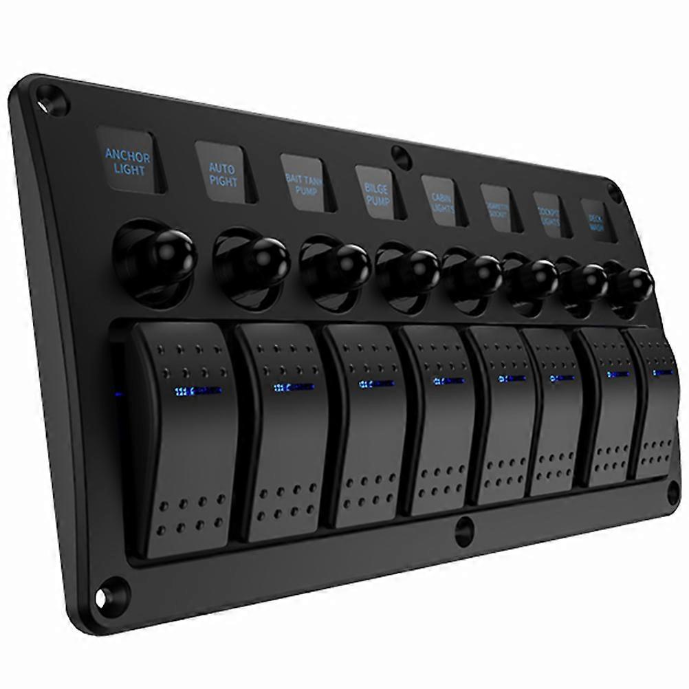Durable Ship Combination Control Panel Switch Panel for Boat RV Vehicle High Low Temperature Resistant Charging Capability Versatile Appearance