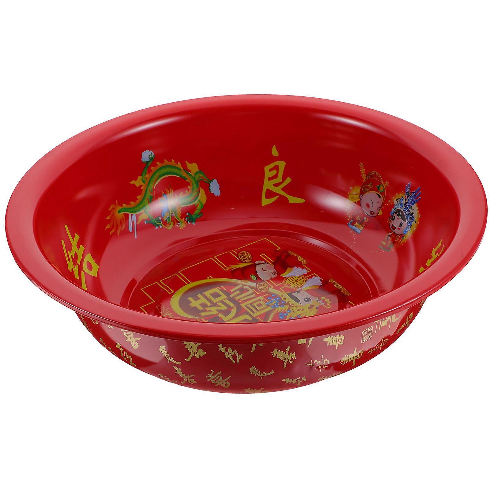 Red Wedding Hand Basin Made of Strong Metal for Home Decor and Practical Use 1Pc