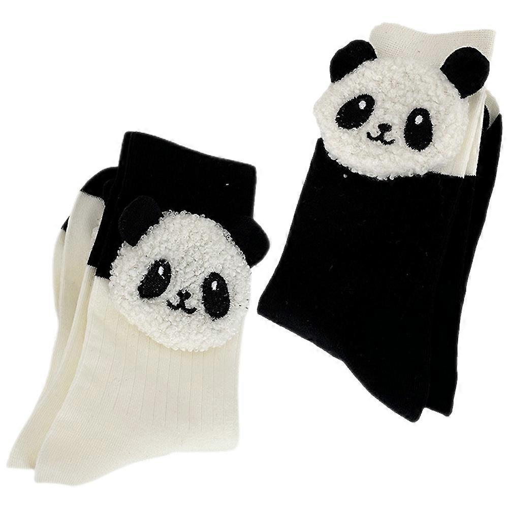 Funny Animal Paw Socks For Students Protect Feet Novelty Middle Calf Length Assorted Color 2 Pairs