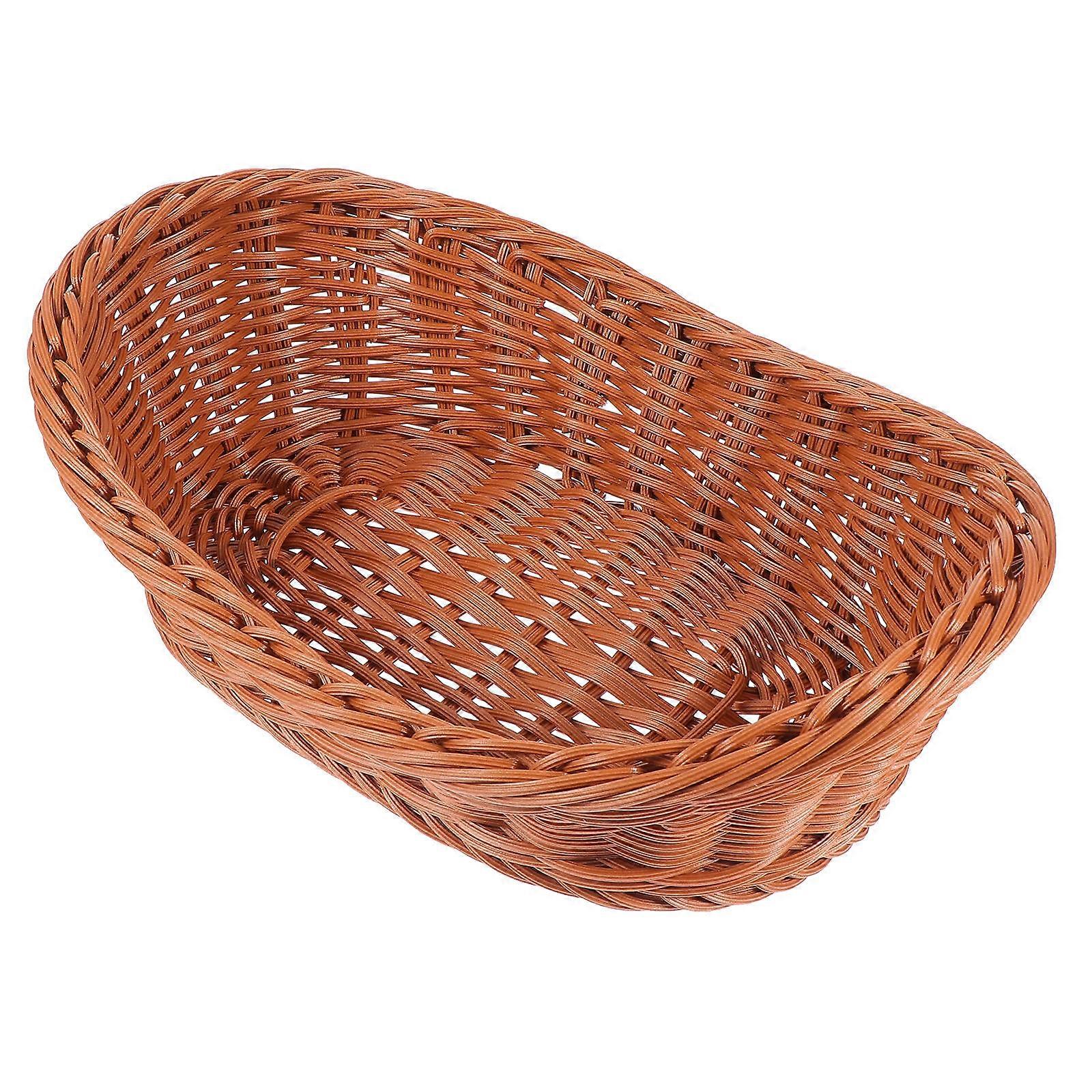 Woven Kitchen Basket With Elegant Style For Picnic Use In Brown Color 1Pack