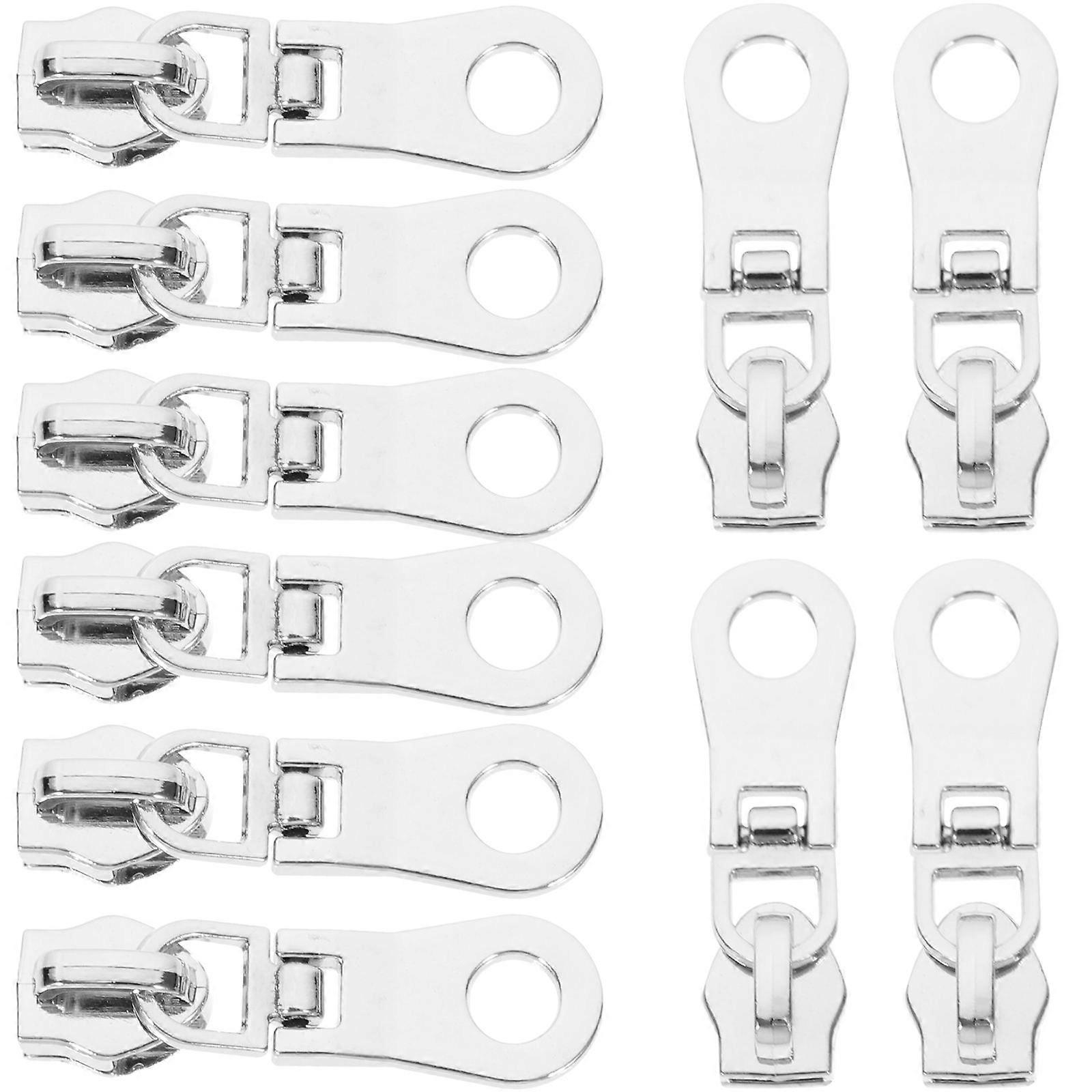 Metal Zipper Fix Kit 10Set Coat Zipper Head for Luggage Repairing and DIY Projects with Premium Alloy Features