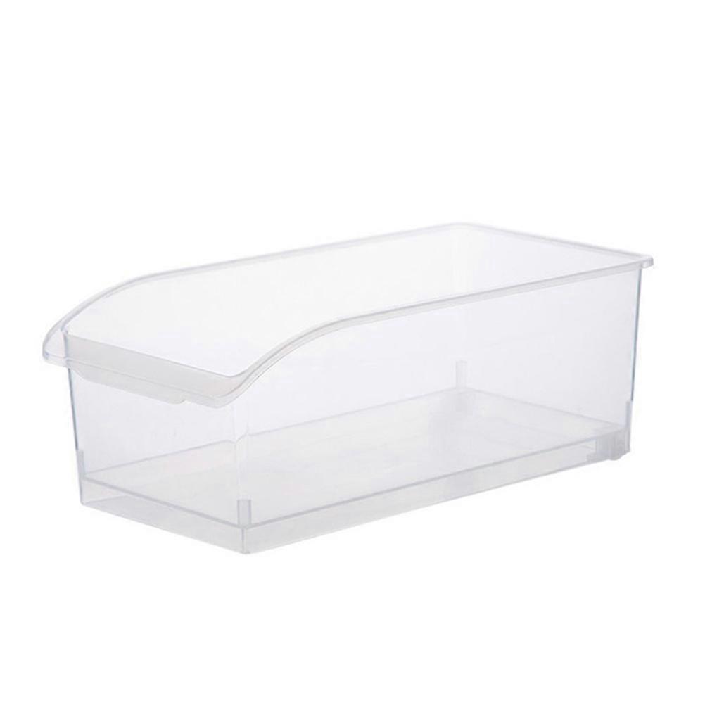 Clear Pantry Bin Plastic Storage Container for Refrigerator Organization 2Pcs