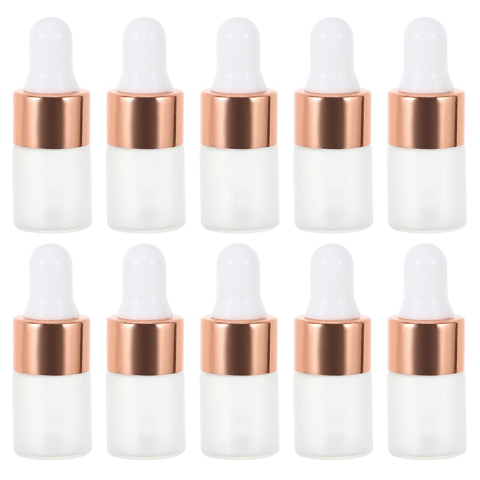 Golden Synthetic Material Dropper Bottles for Storage Use with Design 10pcs