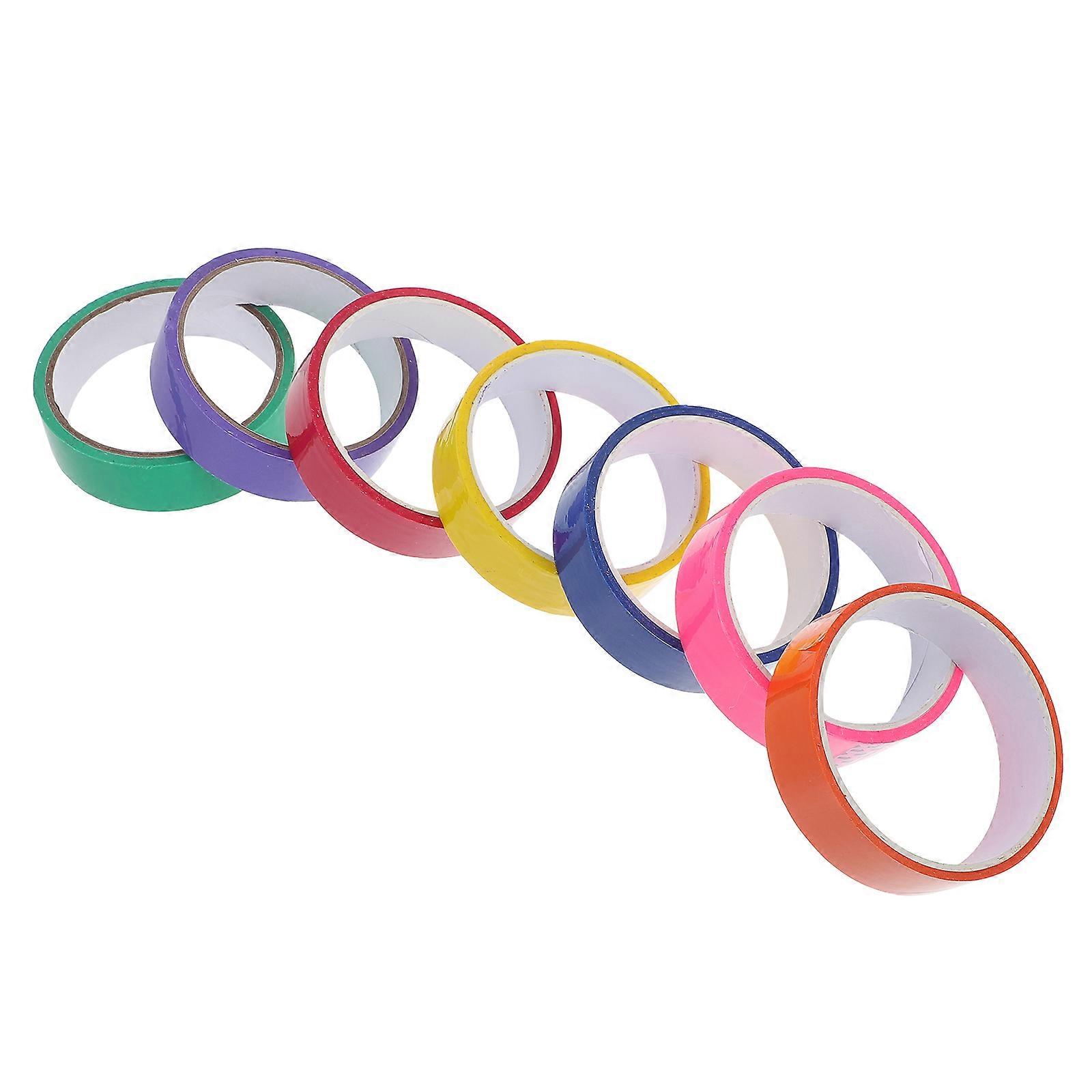 7 Rolls Colored Sticky Ball Tape Stress Relief Decompression Durable Silky Texture for Adults