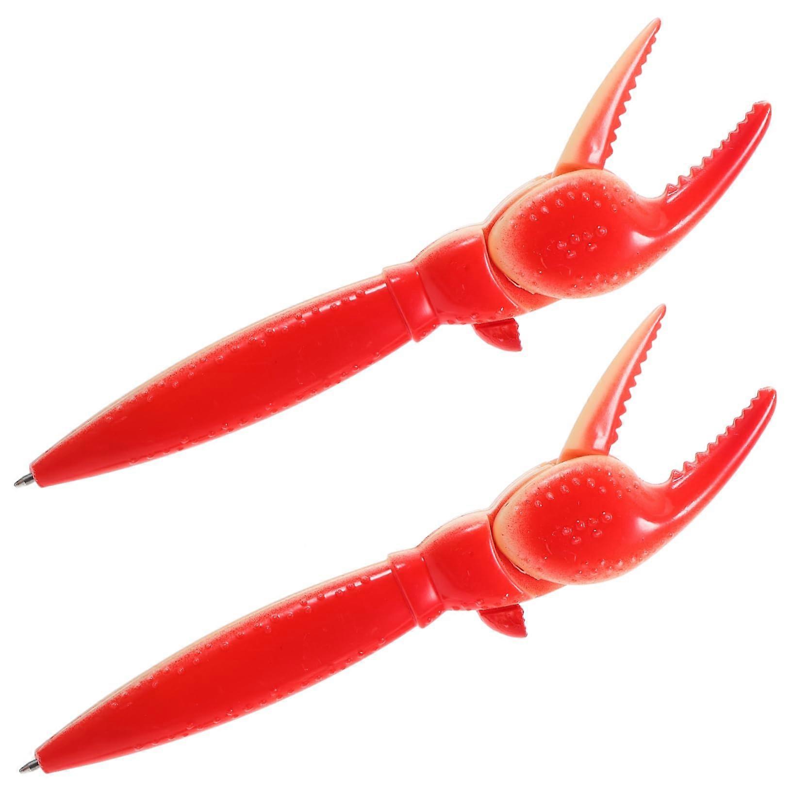 Crab Ballpoint Pen, Retractable Smooth Writing Plastic Pen in Red, Fun Crab-Themed Design for Office and School Use