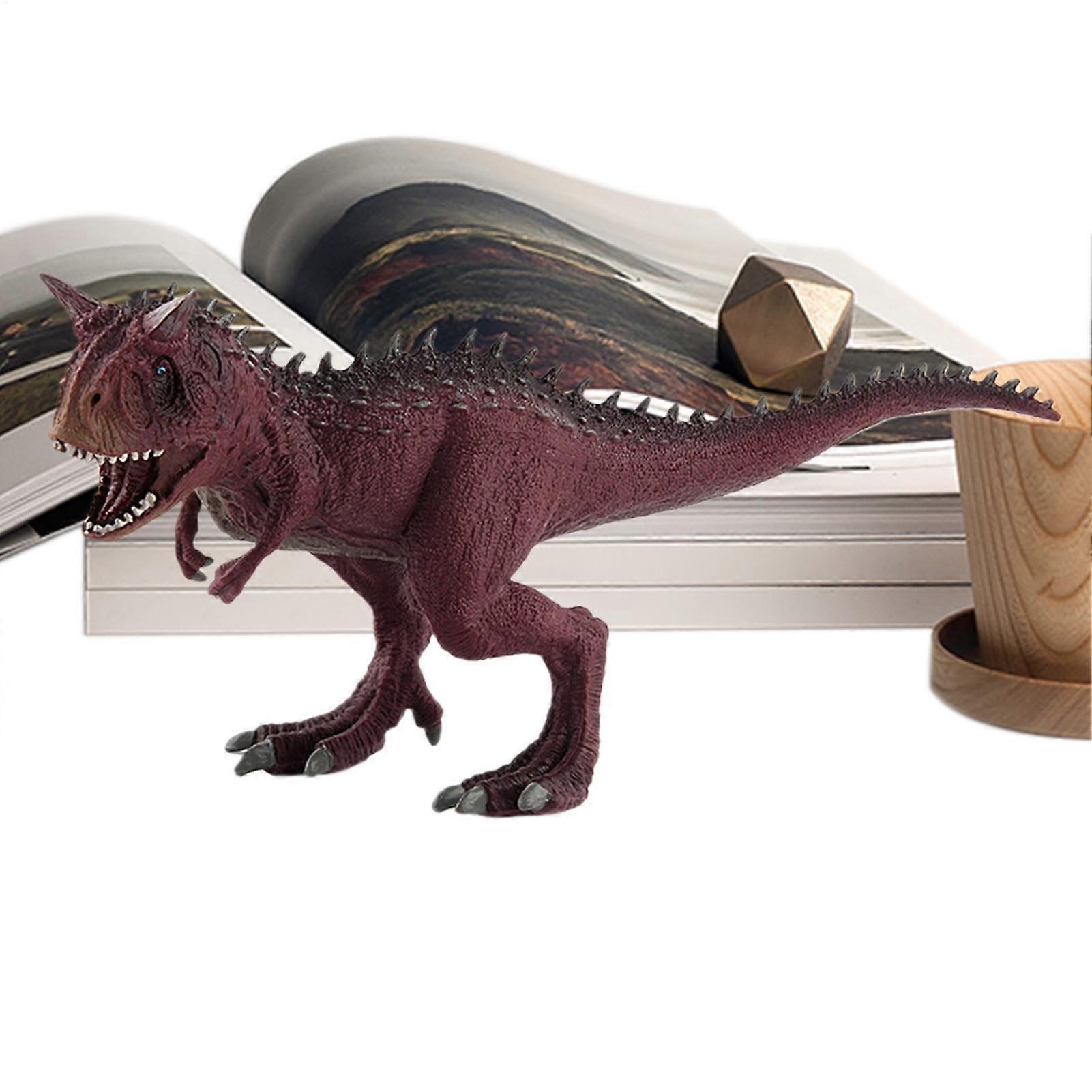 Dinosaur Model - Realistic Carnotaurus and Triceratops Plastic Figures for Collectors in Purple