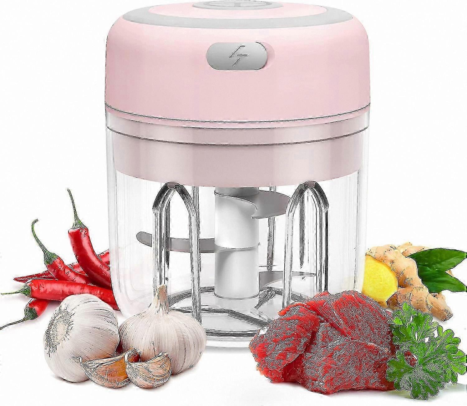 Wireless Mini Food Processor, 250ml Electric Chopper for Garlic, Onion, Fruits, Vegetables, and Meat, Portable Blender for Slicing and Chopping