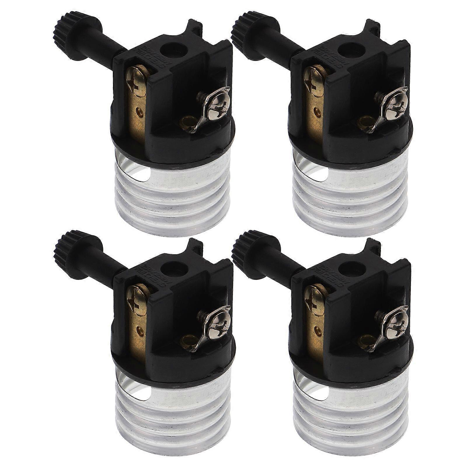 4pcs E26 Light Bulb Sockets Holder E26 Lamp Holder Base Replacement Light Fixture Parts