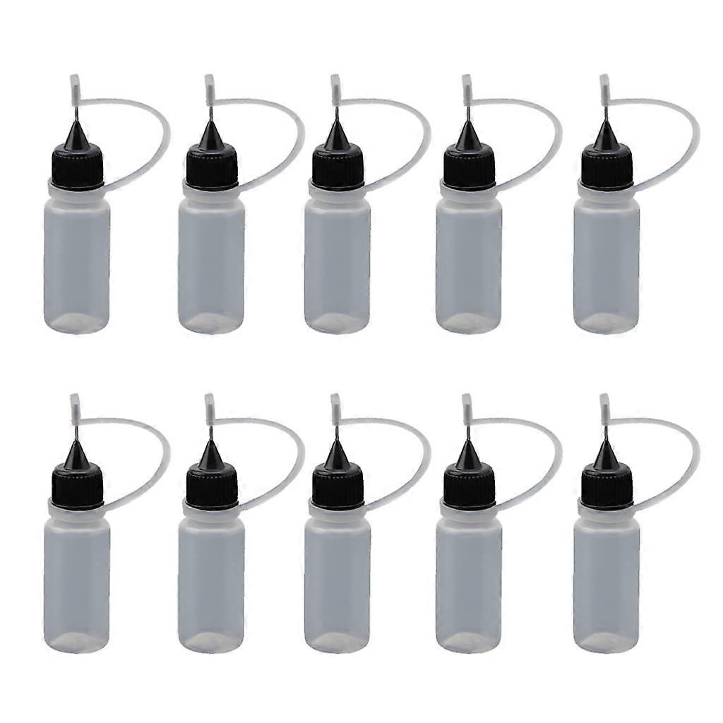 10Pcs 10ml Needle Tip Dropper Bottles for Precision Gluing, Paper Quilling, Acrylic Projects and Crafts