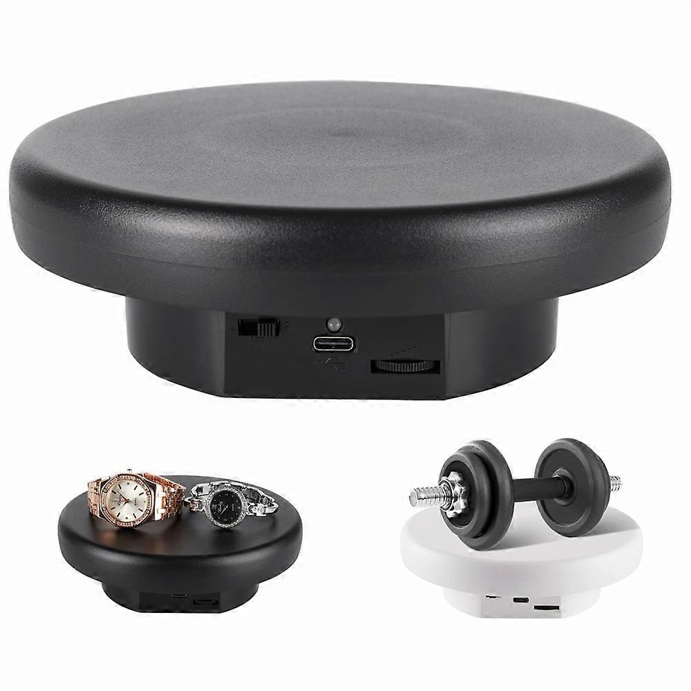 16cm Rotating Display Stand Jewelry 360-Degree Photography Adjustable Speed Turntable