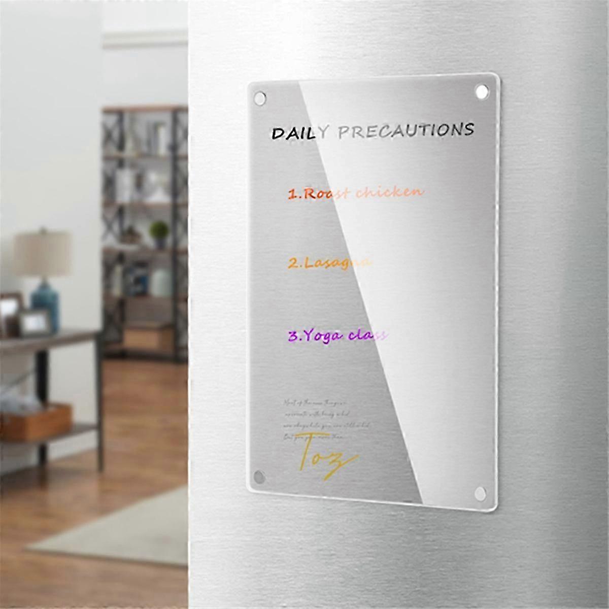 Dimensional Magnetic Transparent Acrylic Weekly Plan Notes Message Board Erasable DIY Magnetic Refri