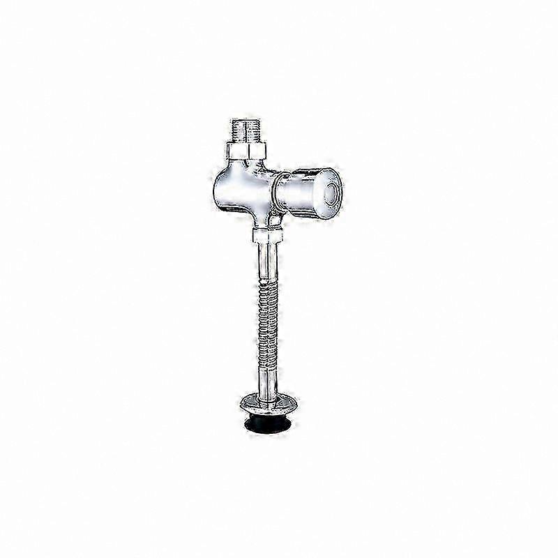 Water-Saving Manual Push Button Flush Valve for Urinals - Durable Zinc Alloy with Chrome Finish for Commercial Use hwy