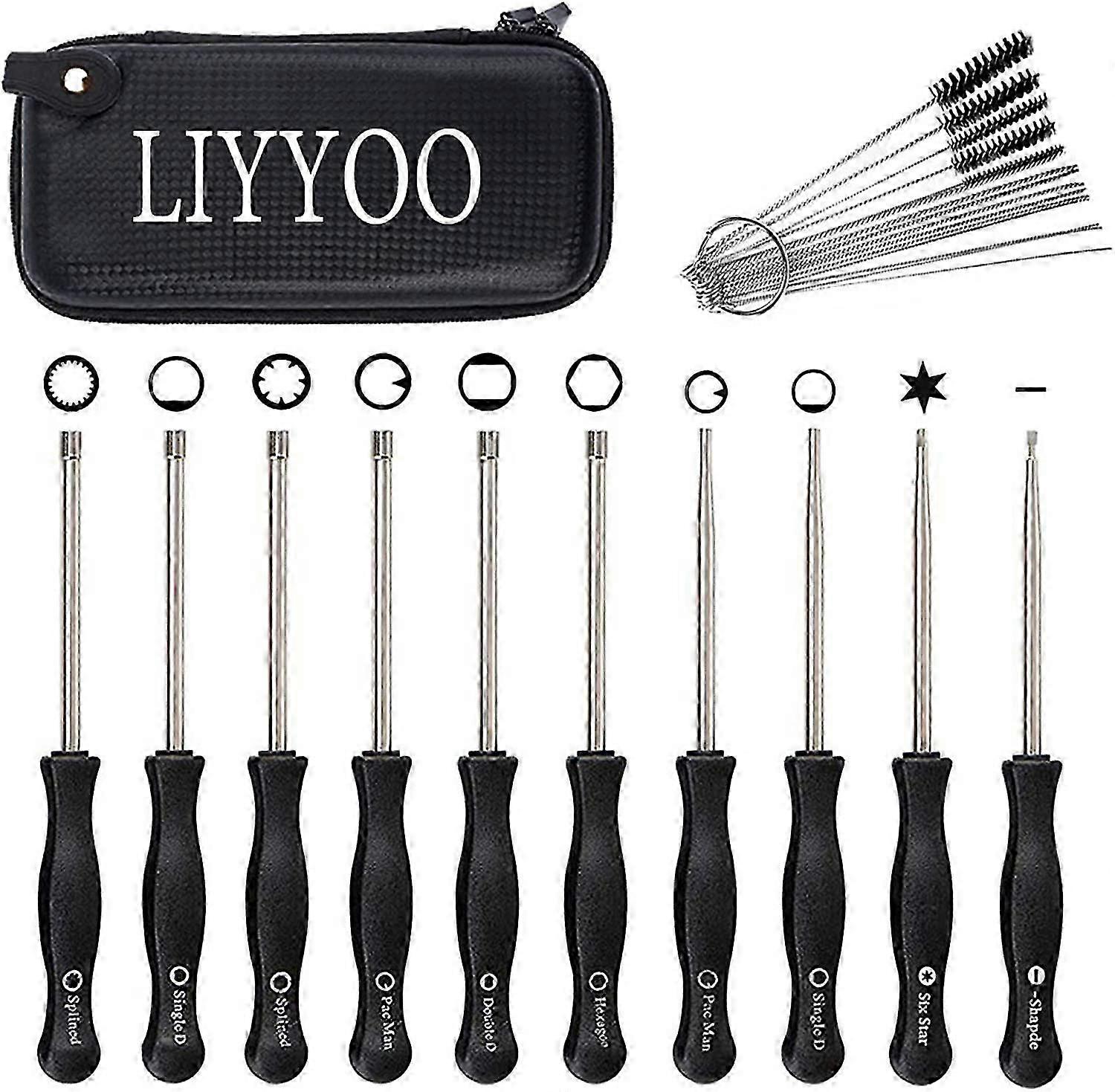 Carburetor Adjustment Tool Kit with Cleaning Brush for Small Engines