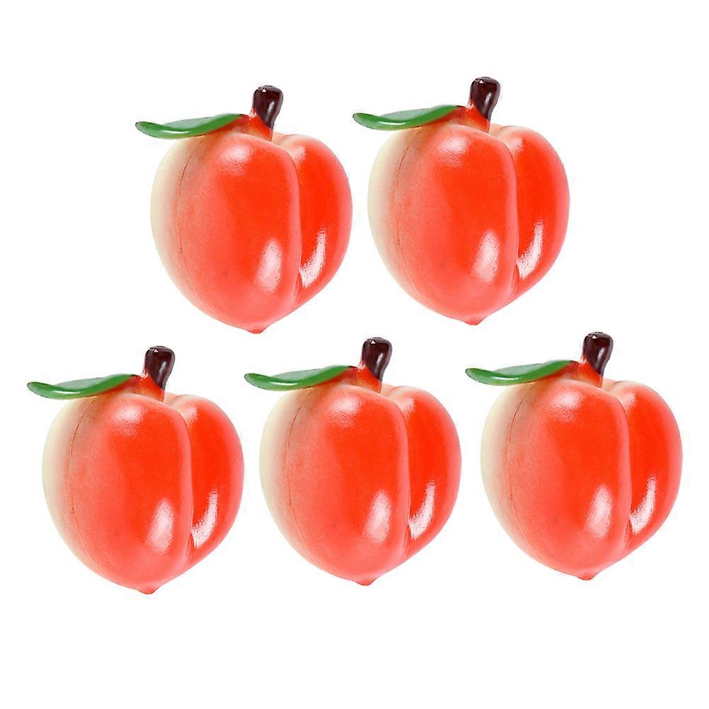 Realistic Artificial Peach Model for Kids Playing Made of PVC Red Color Tiny Decorative Pcs