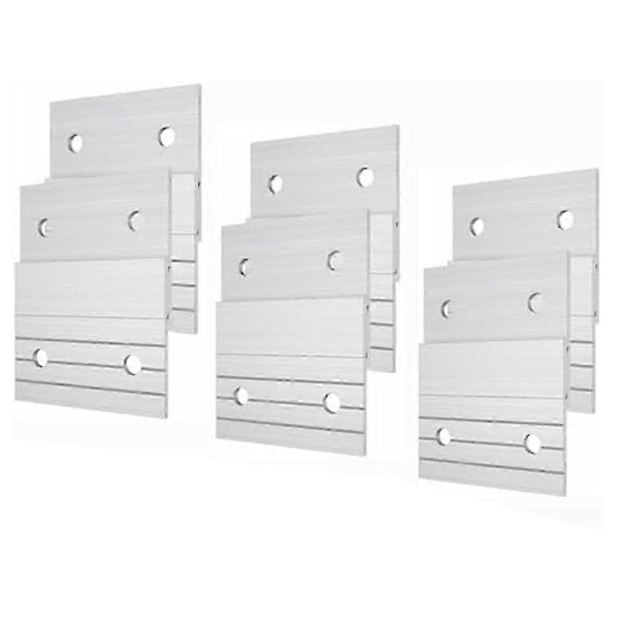 フレンチ クリート ハンガー Z クリップ - ミラー、写真、フレーム用 6 ペア アルミニウム壁取り付けキット