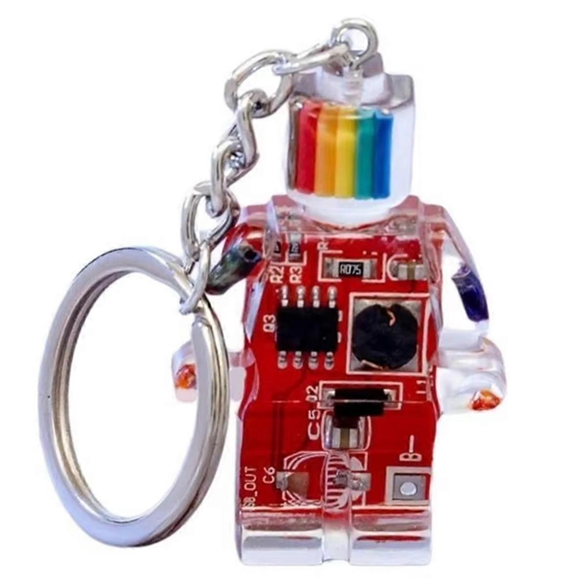 Fast Reach Electronic Robot Keychain Handmade Jewelry Key Rings for Phone Stylish Jewelry Red