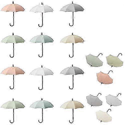 Adhesives Umbrella Design Set of 18 Wall Hooks