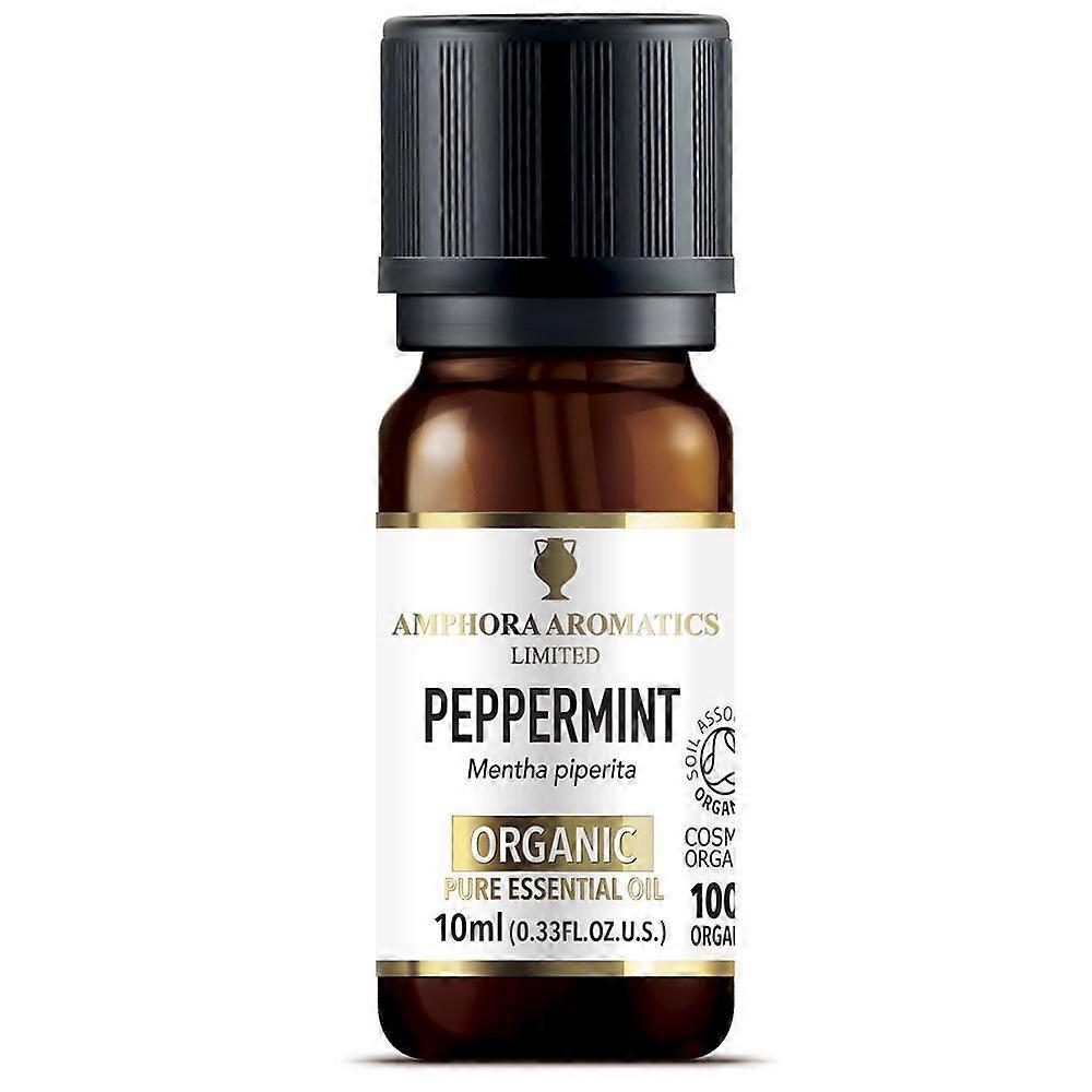 Amphora Aromatics Peppermint Organic Essential Oil 10ml - 4 Pack