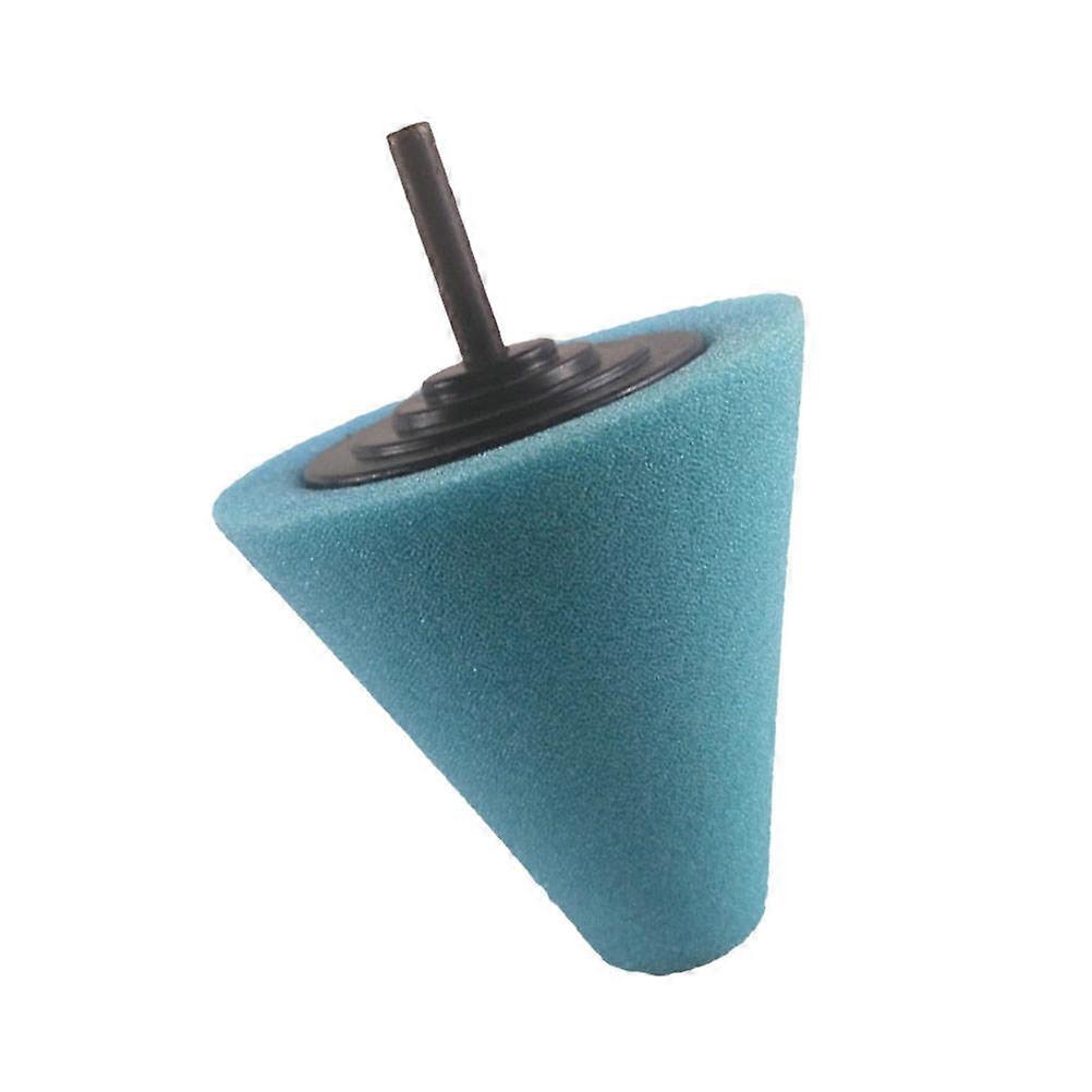 Car Burnishing Pad Cone Shaped Automotive Tools for Detailing Car Wheel Hub Blue Ideal for Cleaning Hard-to-Reach Spots 1Pack