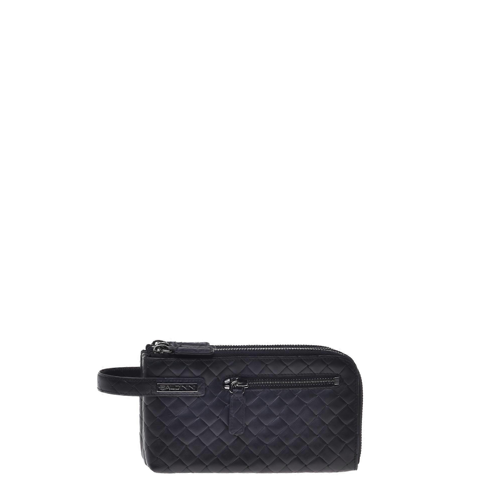 Baldinini - Black Woven Print Leather Wallet