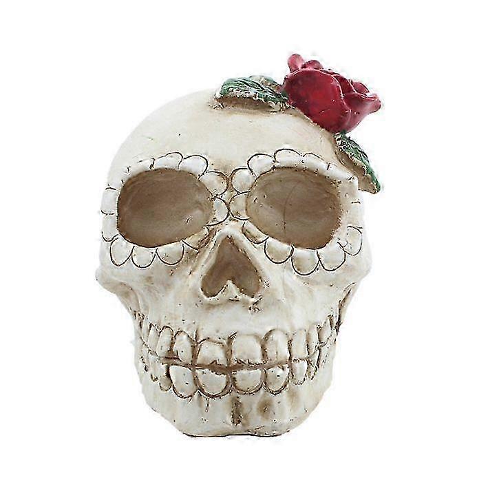 Halloween Skull Decoration, Flowers Rose Glowing Skull Shape