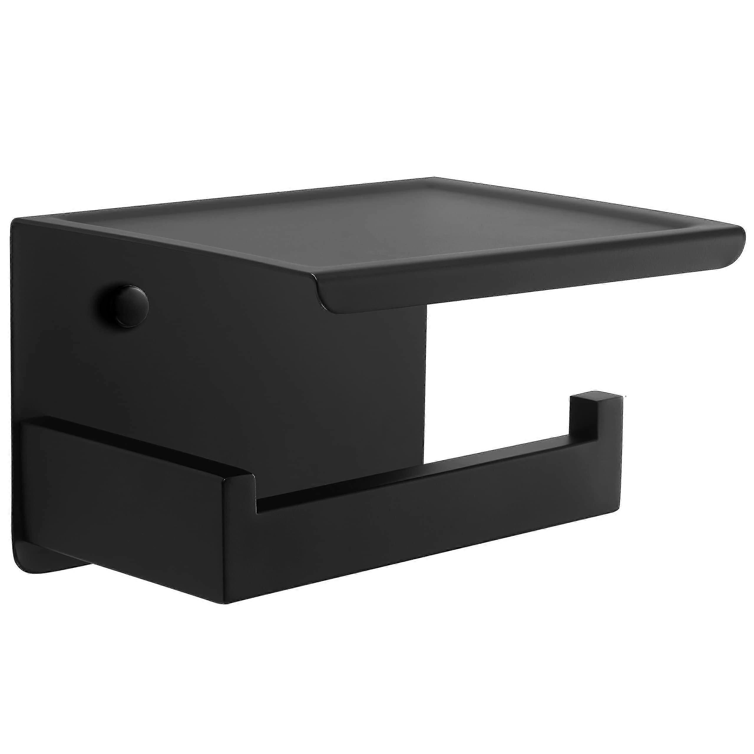 Toilet Roll Holder With Shelf,self-adhesive And Wall Mounted