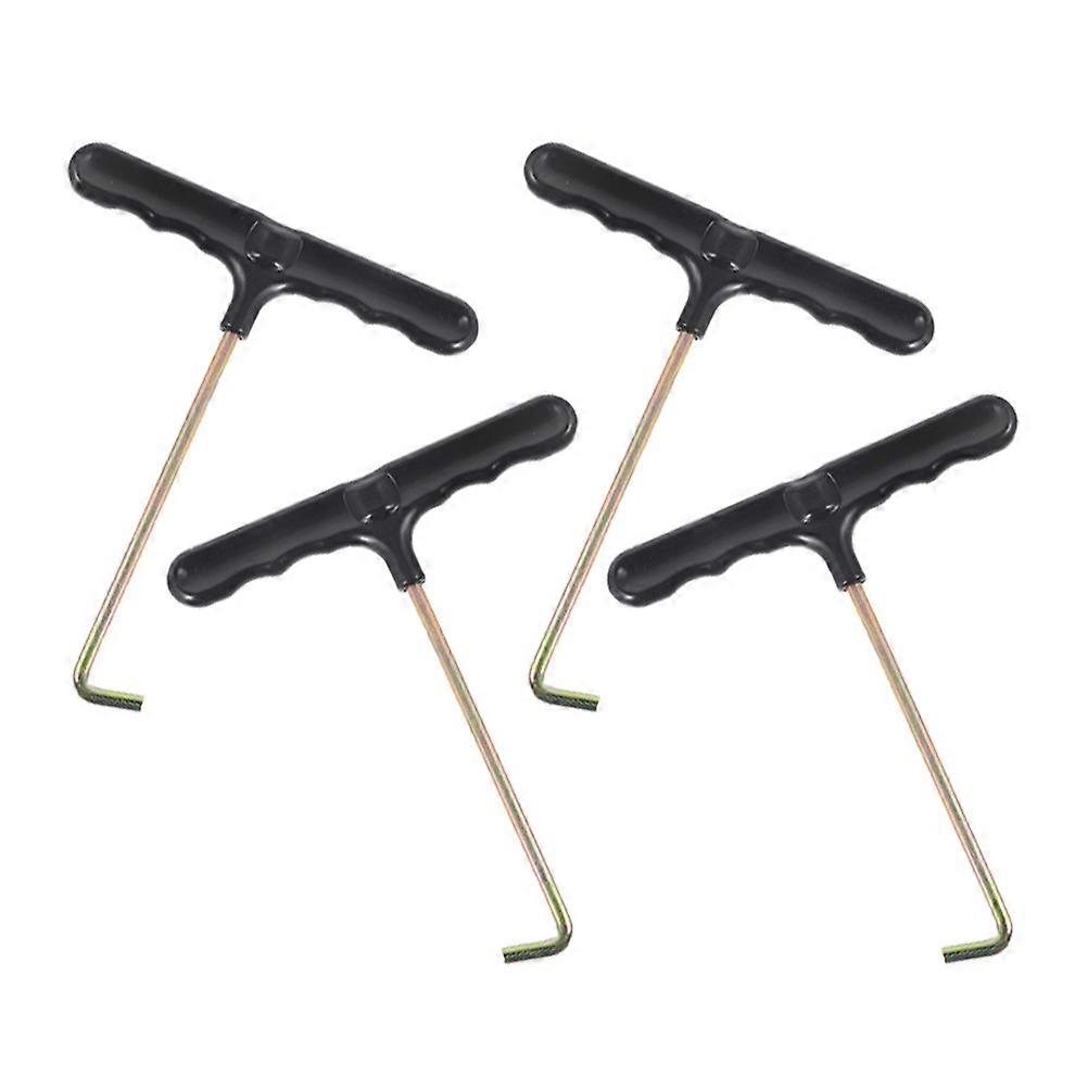 4Pcs Ice Skate Shoelace Sharpener Skate Tool Trampoline Hook Spring Hook Skate Sharpener