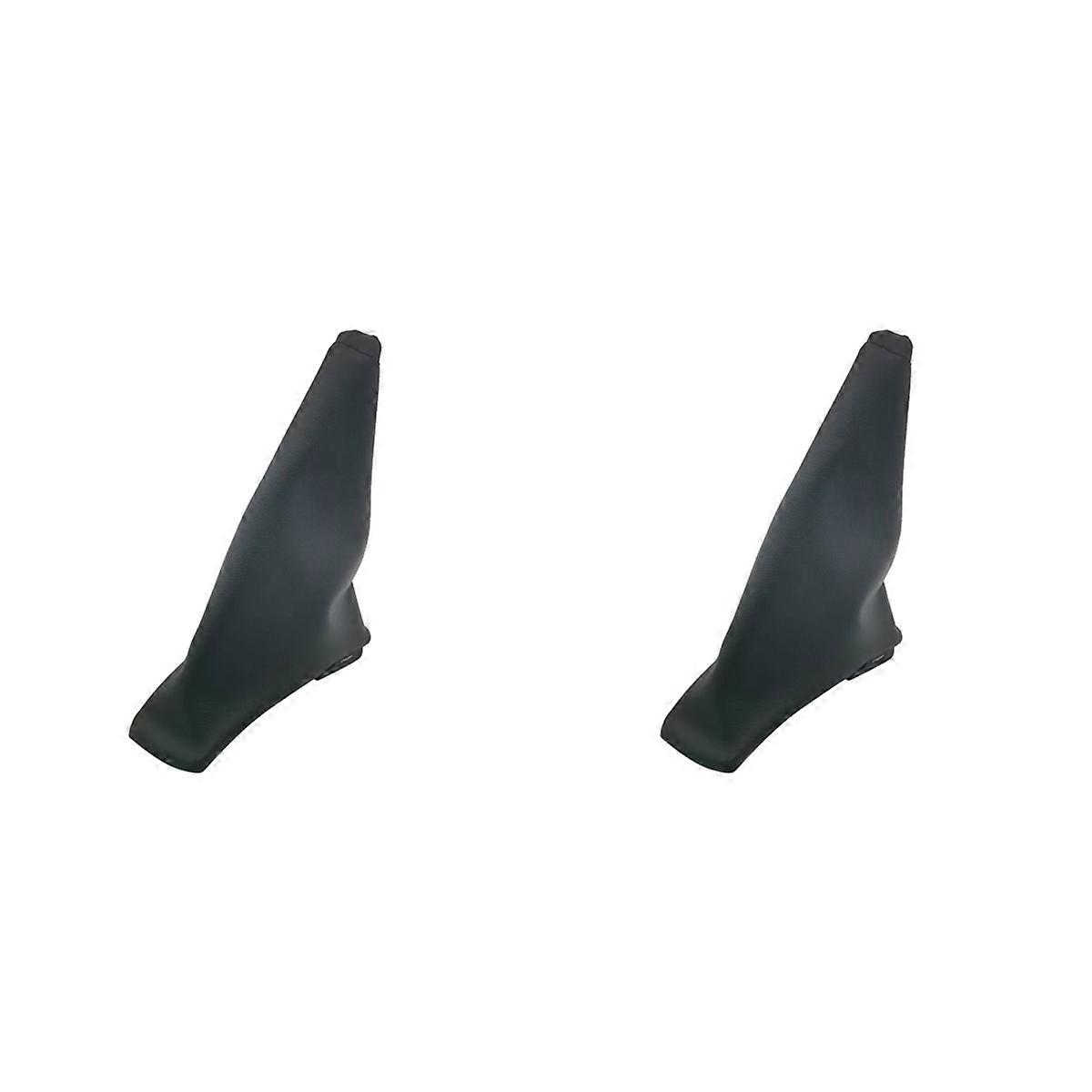 2X Handbrake Gaiter Cover Hand Brake Boot Black PU Leather for Spark 2011-2016
