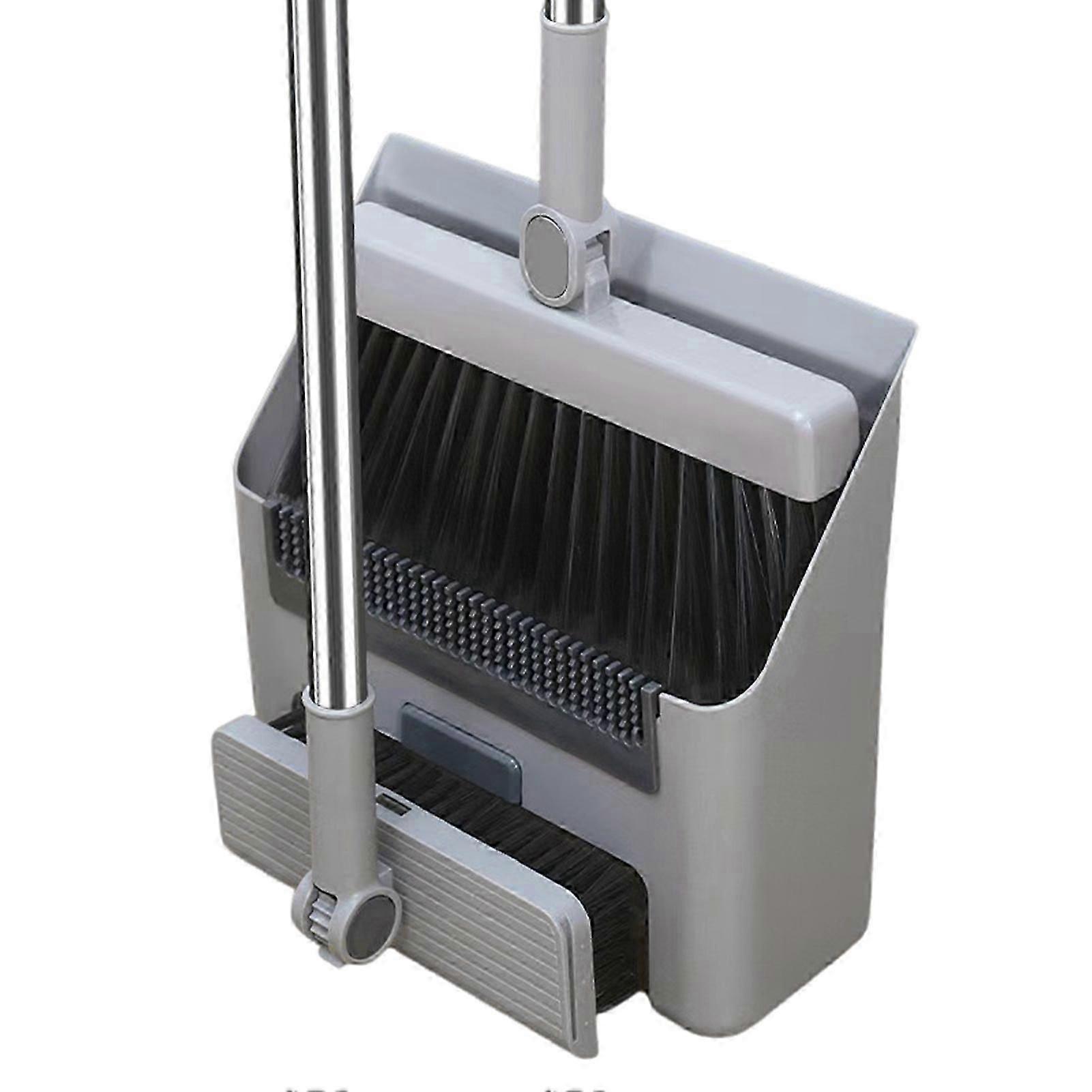 No Bending Brooms Dustpan With Long Handle Self-Cleaning Space-Saving Foldable Design Household Cleaning Essential