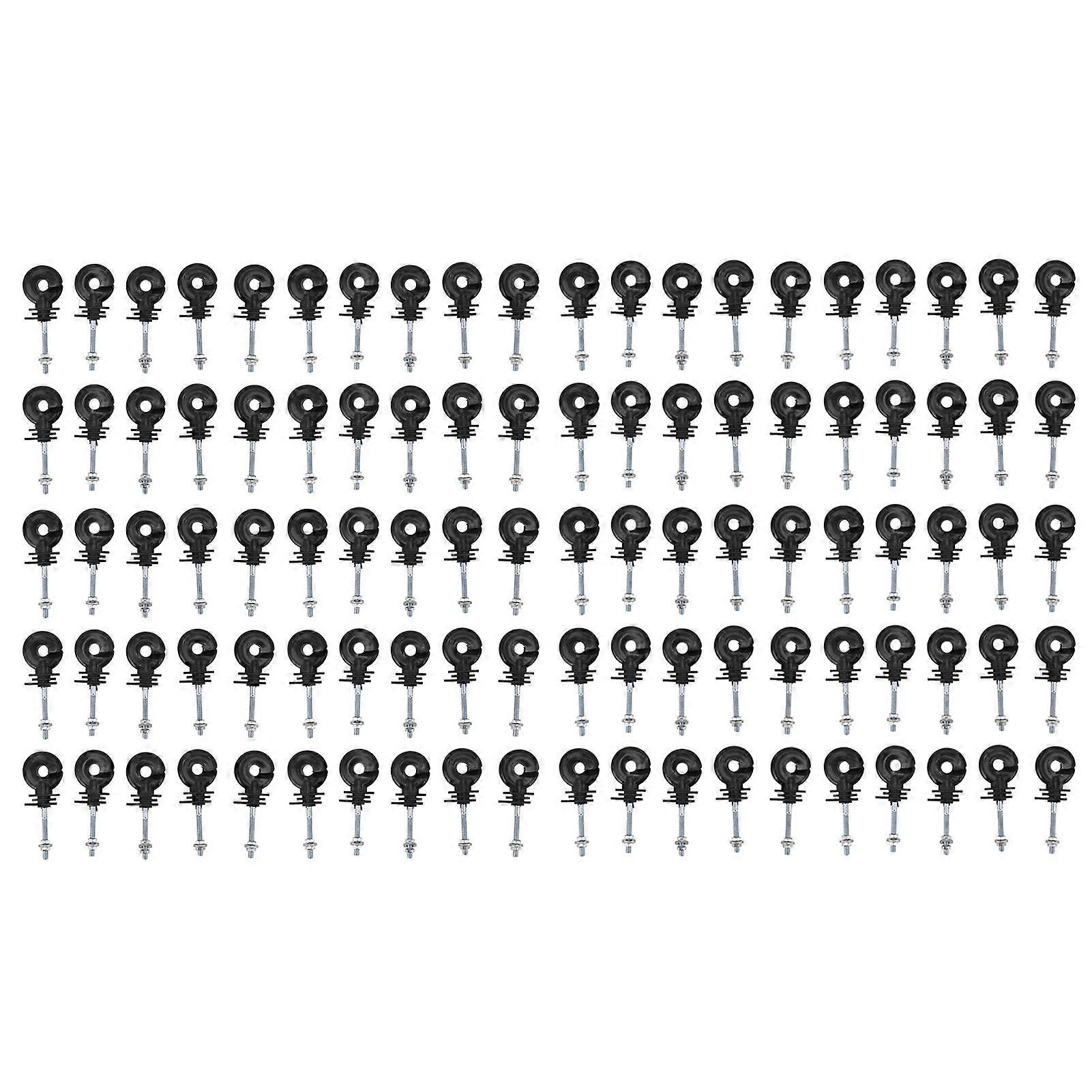 100Set Electric Fence Insulator Iron Post Insulator Power Grid System Husbandry Fence Insulator