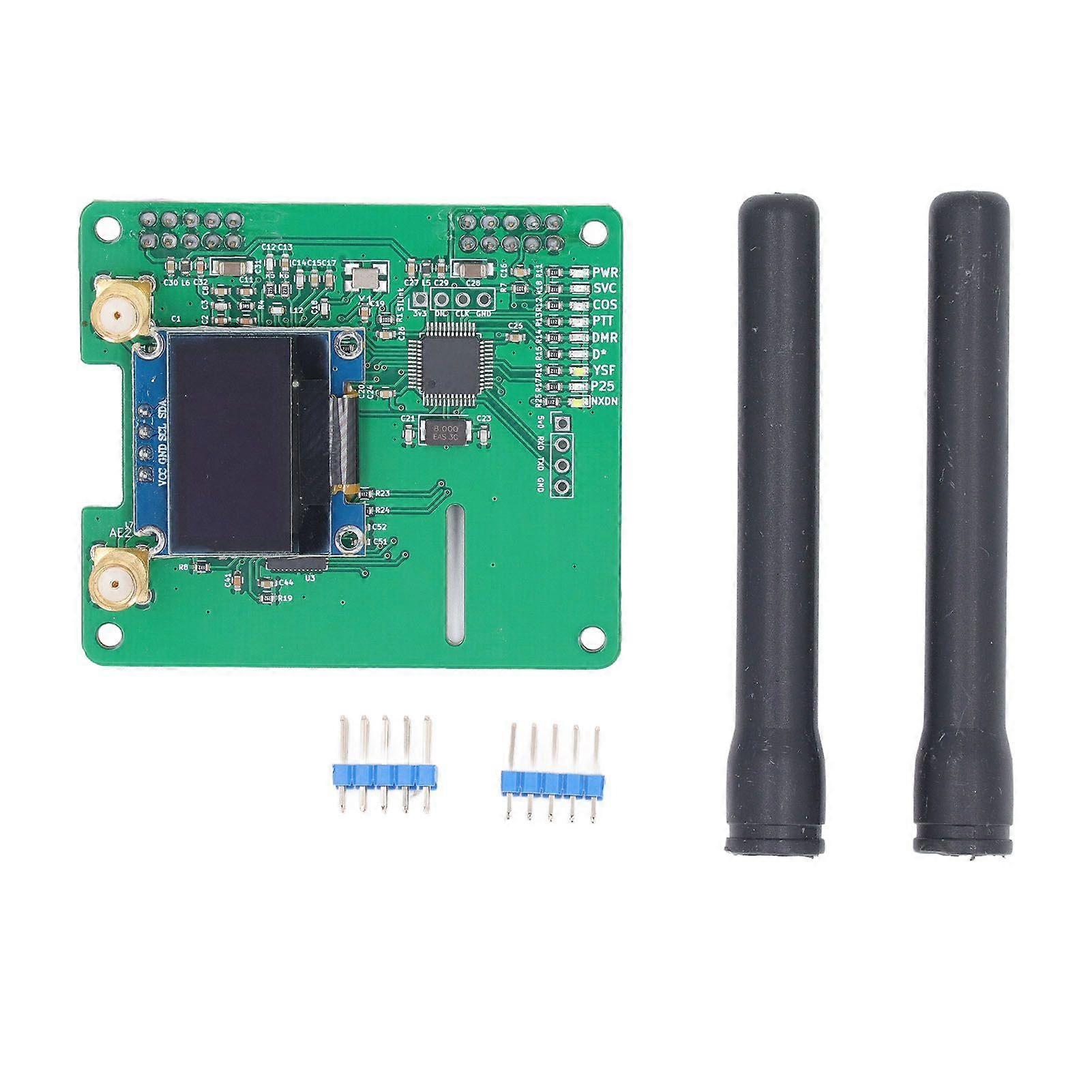 MMDVM Duplex Hotspot Module Dual Hat Board UHF VHF Dual Antenna with 0.96in Organic LED for DMR YSF NXDN SLOT1 SLOT2