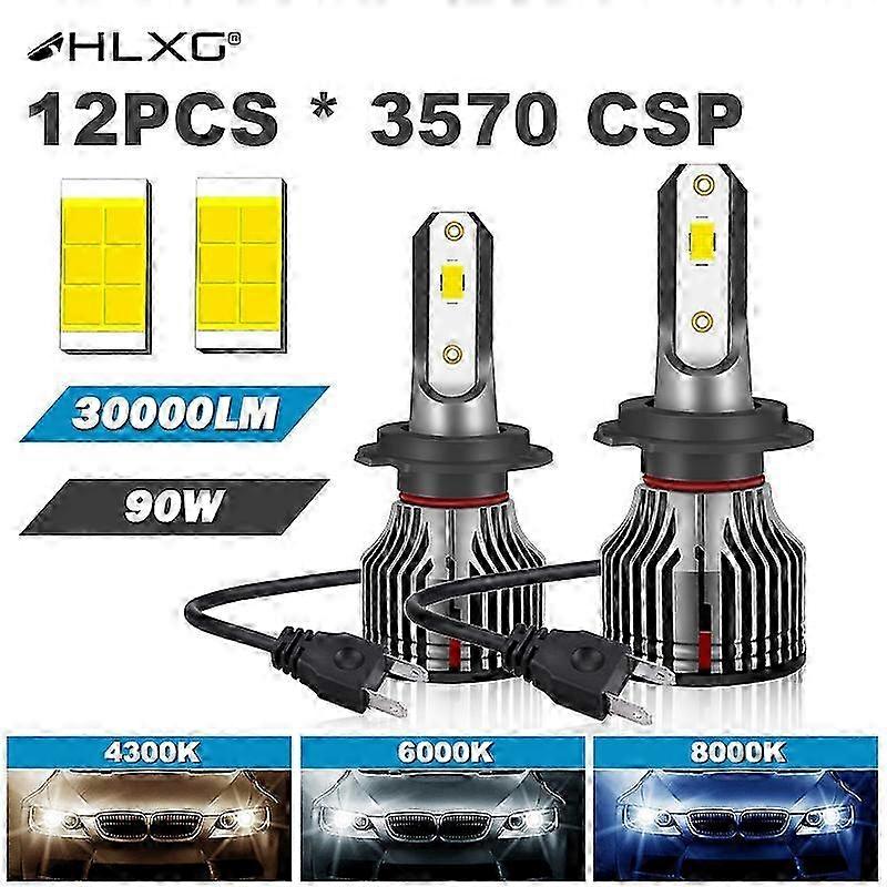 Turbo H7 Led 4300K H4 H1 H11 H8 H9 HB4 HB3 9005 9006 lamp Headlight...