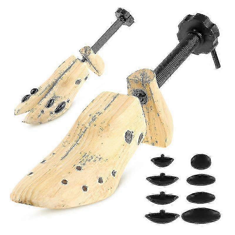 1 Pair Wooden Shoe Stretchers 2-way Shoe Tree Shaper Rack Boots Sho...