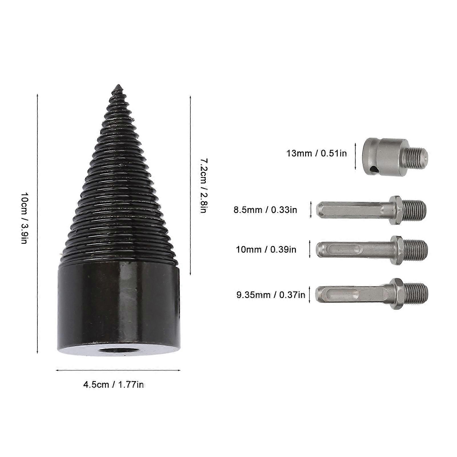 5Pcs 45mm Steel Firewood Log Splitter Drill Bits Removable